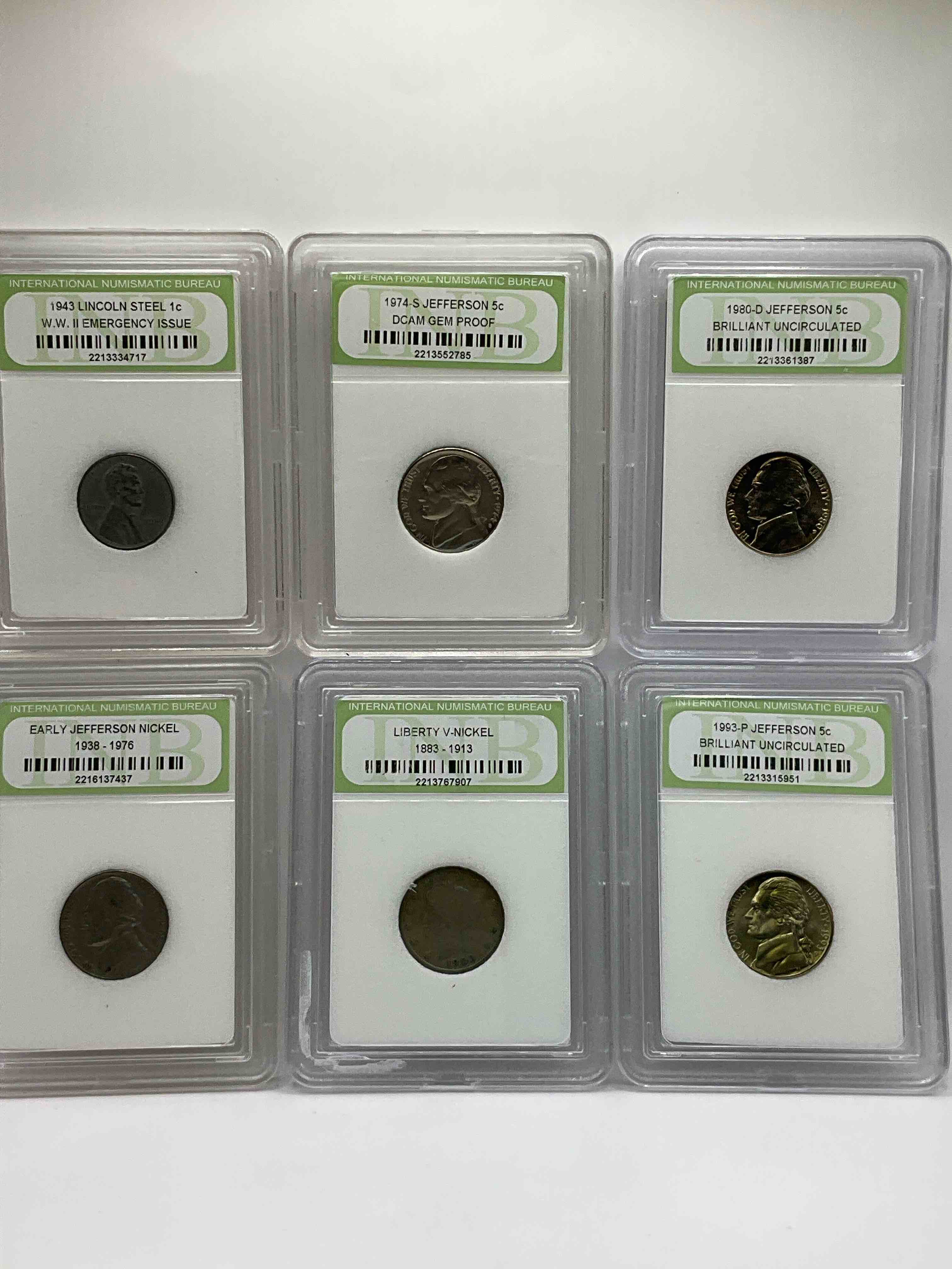 Collector's Dream! Six Different Rare, Slabbed U.S. Collector Coins In Certified/Catalogued Protective Slab Cases! A Great Way to Build An Incredible Collection Of Protected, Rare U.S. Coins! Great For The Coin Fan & Collector!