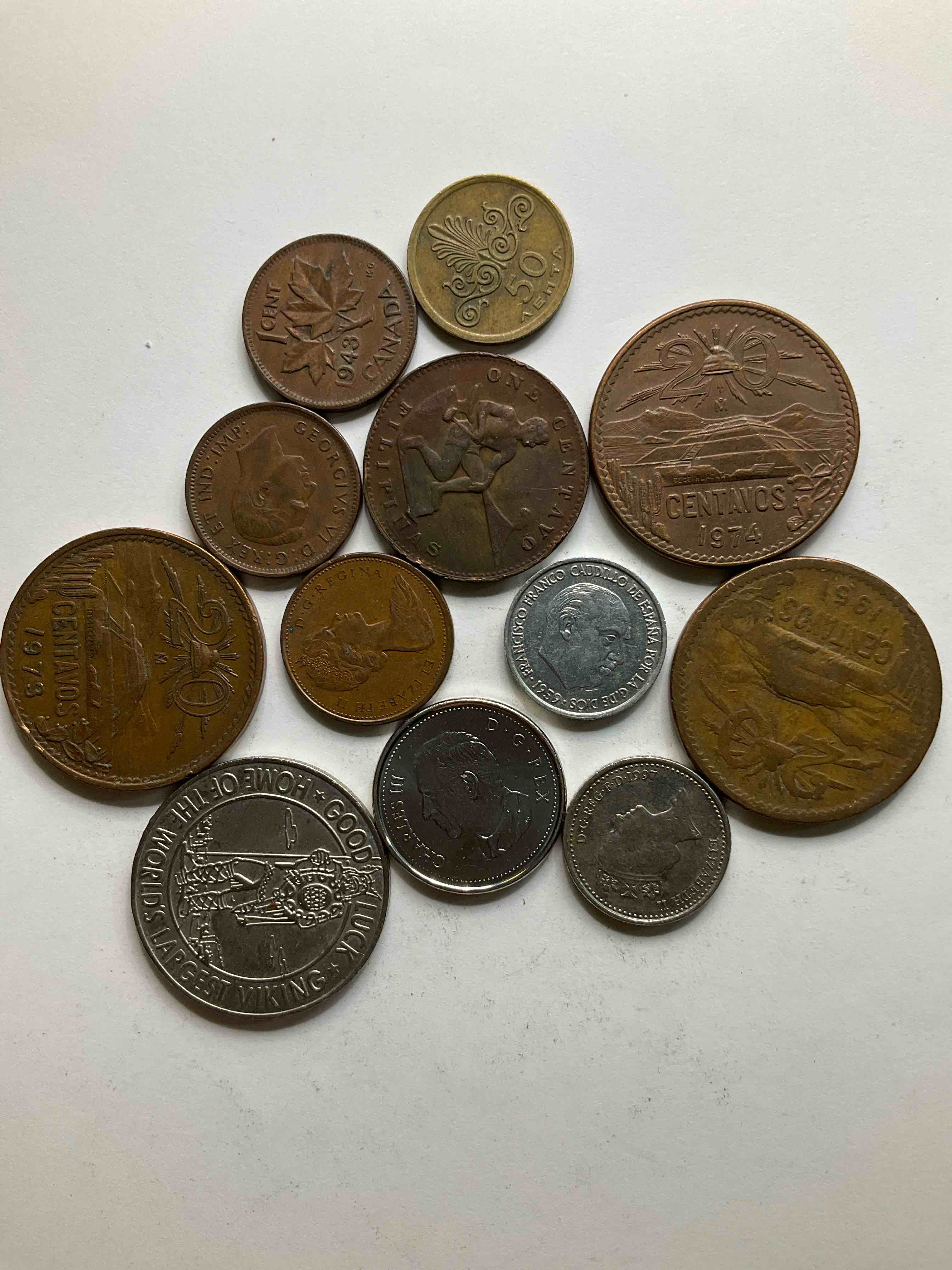 World Coins, Antique & Vintage! Each Lot Is Unique! Many Different Years, Countries, Sizes & Exotic Places. This Cool Collection Of Antique Coins From Around The World Is Loads Of Fun! Have Fun Identifying Each Coin & Country As A Great Educational Tool! A Great Investment Too!