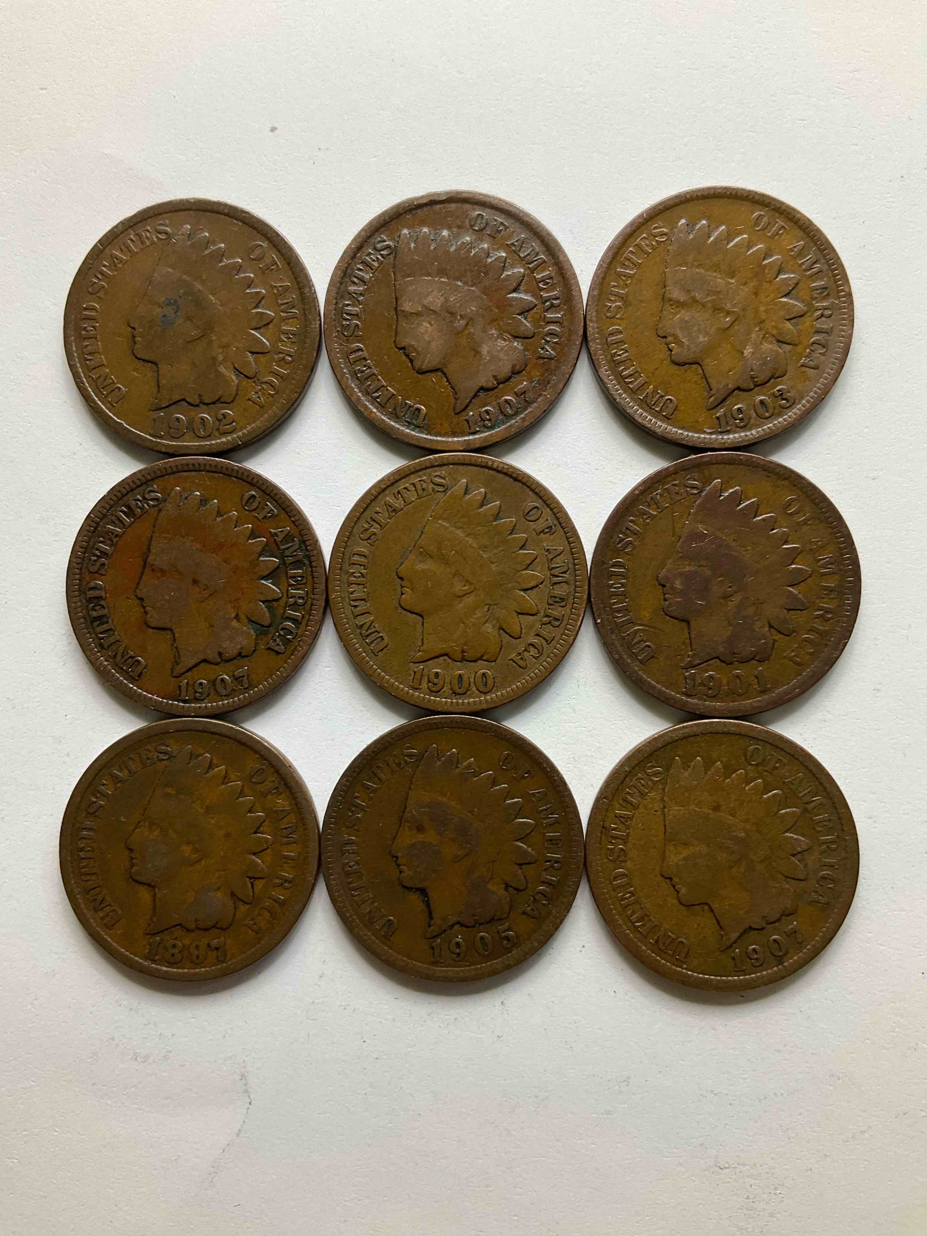 Indian Head Pennies! These Gorgeous U.S. Pennies Were Minted From 1859-1909 & Have Become Serious Collector Items! The "Indian Head" Design Is Actually A Representation Of Lady Liberty Wearing An Indian Headdress. Here Are Beautiful, Well-Kept Examples Representing Many Different Mint Years! Great For Collecting, Investing & Learning History, & Rare With Visible Dates!
