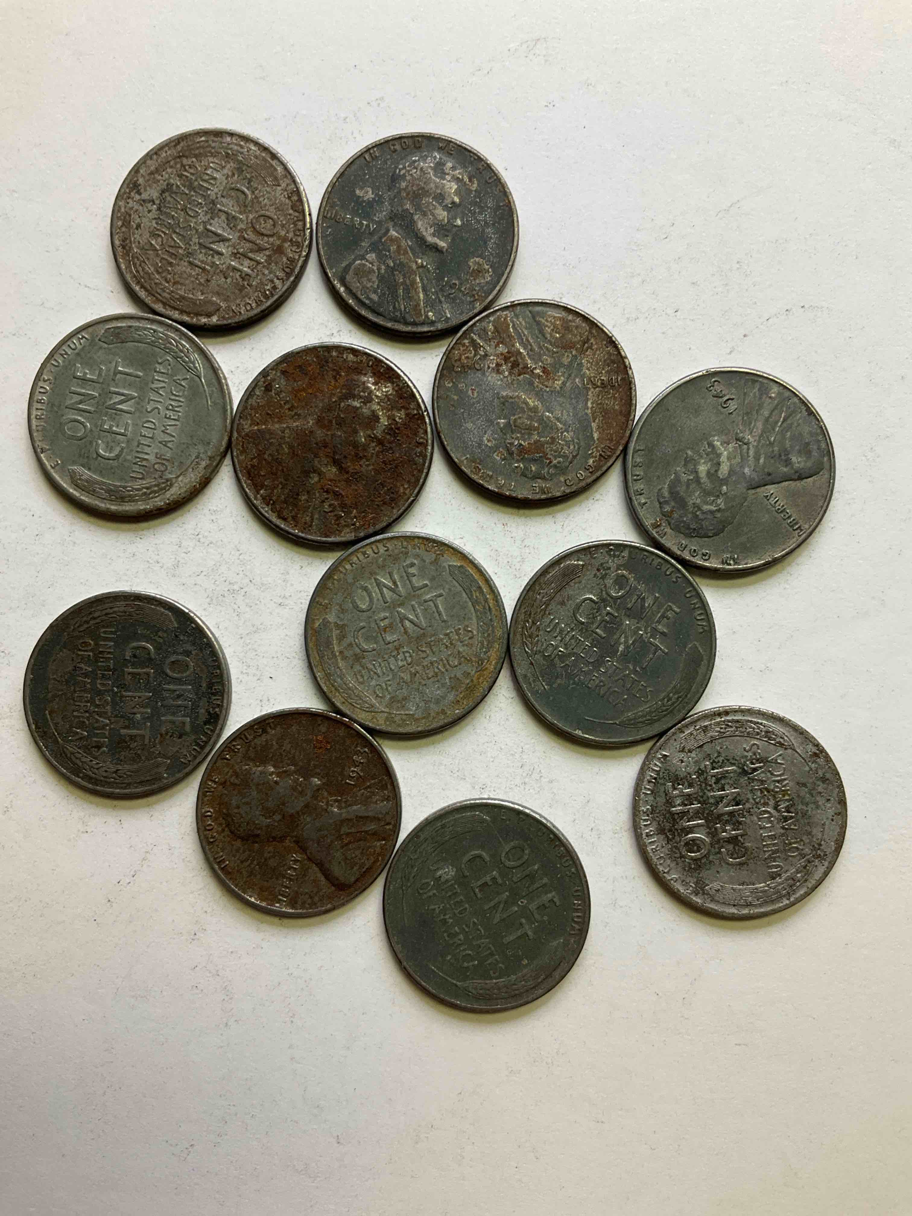 1943 World War Il History! Did You Know That In 1943 Copper Was So Valuable For Making Ammunition That The U.S. Treasury Made Pennies Out Of Steel?! 1943 STEEL Pennies Have Become Valuable, Rare Collector Items! Up For Auction Are Rare WWII Steel Pennies Appearing Circulated. Own Pieces Of World War II History That Are An Awesome Investment!