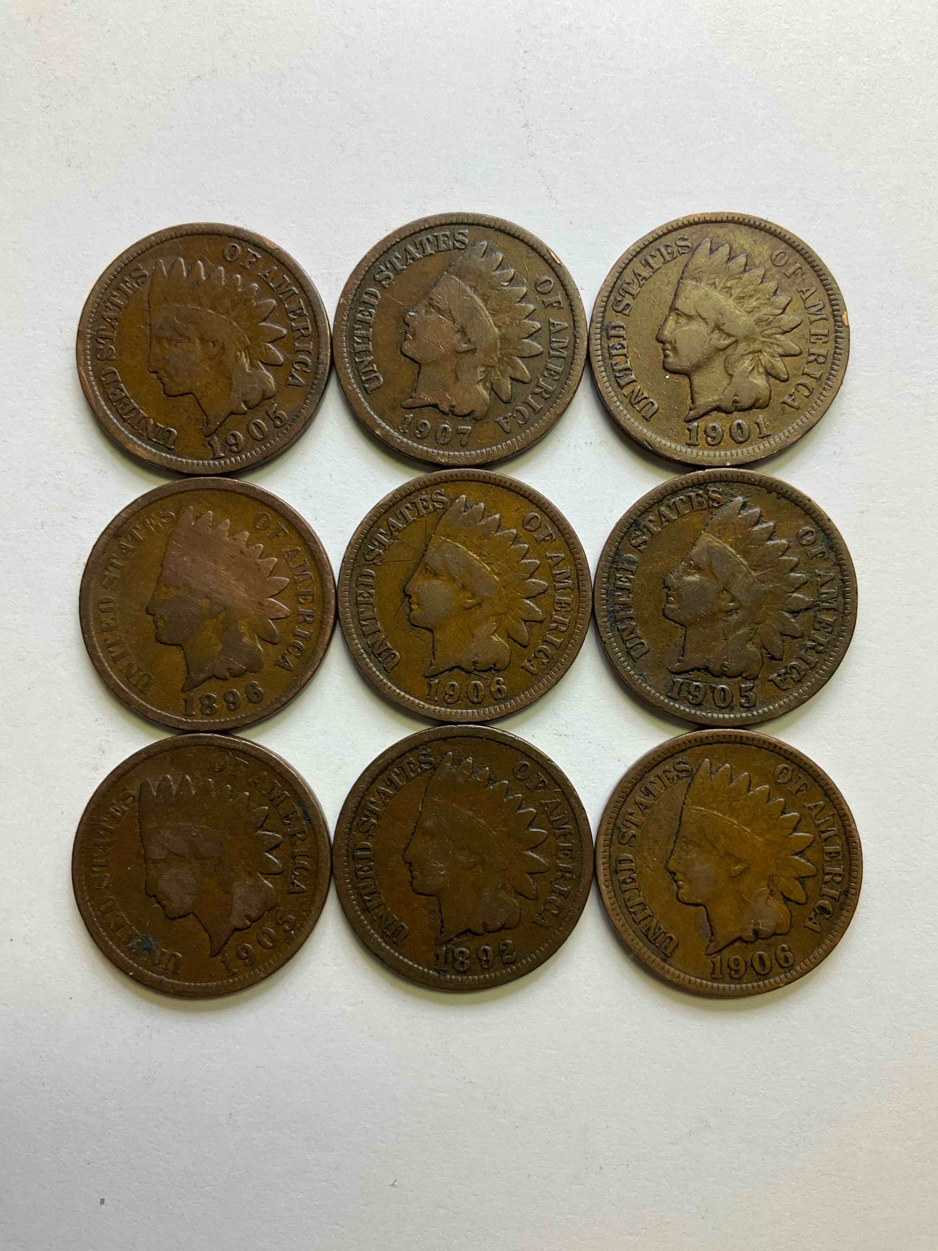 Indian Head Pennies! These Gorgeous U.S. Pennies Were Minted From 1859-1909 & Have Become Serious Collector Items! The "Indian Head" Design Is Actually A Representation Of Lady Liberty Wearing An Indian Headdress. Here Are Beautiful, Well-Kept Examples Representing Many Different Mint Years! Great For Collecting, Investing & Learning History, & Rare With Visible Dates!