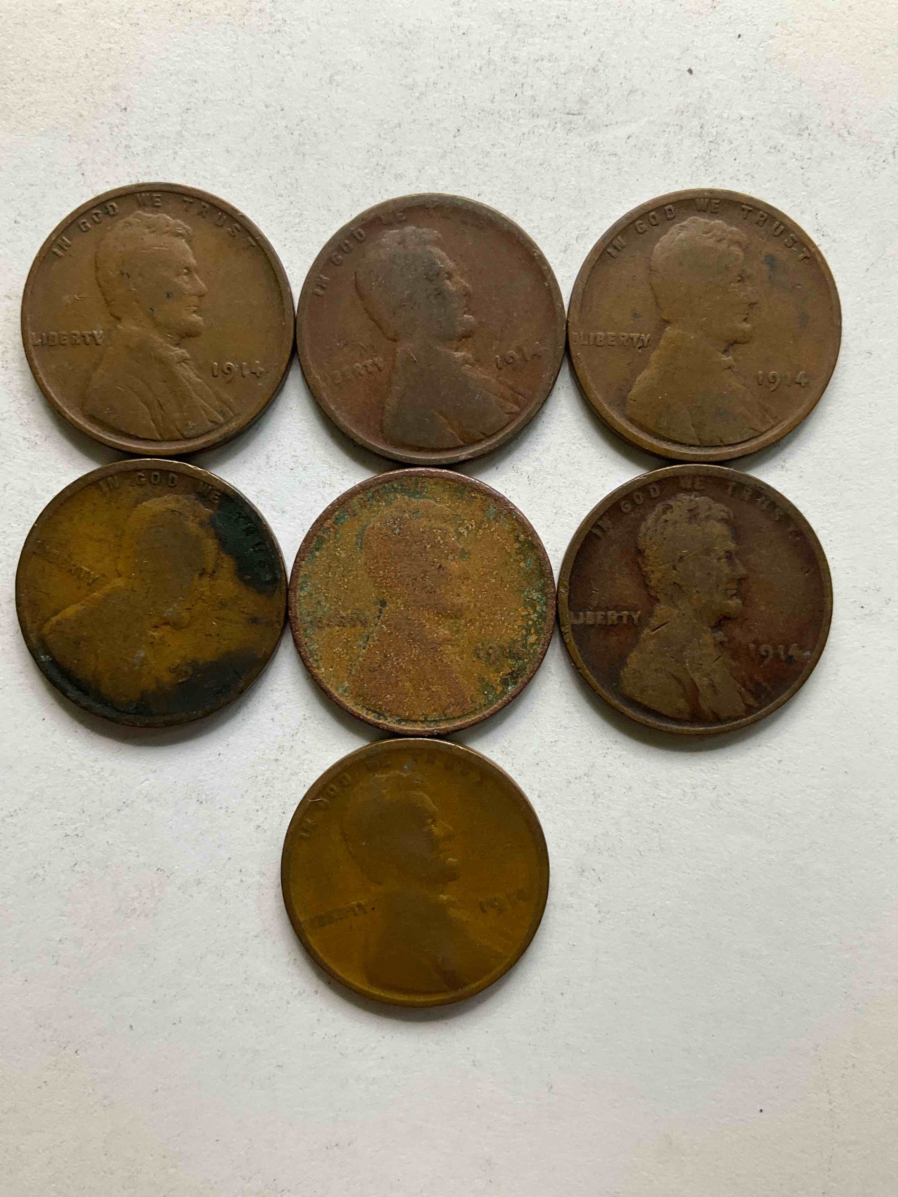 1914 World War One Pennies! 1914 Is A Year The World Would Never Forget, As World War One Started On July 28 Of 1914. These Awesome 1914 Pennies Are True Pieces Of History And Very Hard To Find & Collect! Own Incredible Pieces Of Rare History!