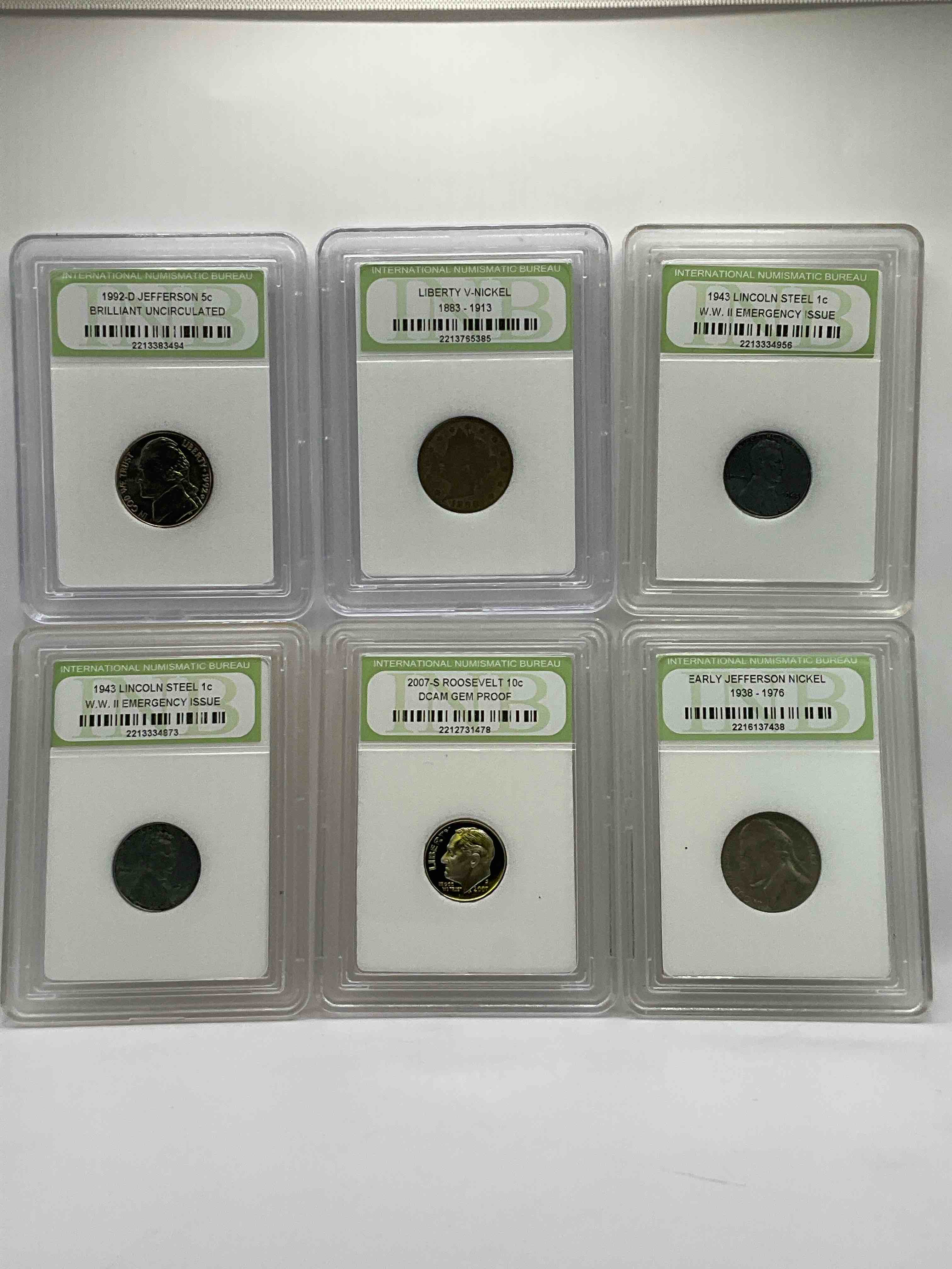 Collector's Dream! Six Different Rare, Slabbed U.S. Collector Coins In Certified/Catalogued Protective Slab Cases! A Great Way to Build An Incredible Collection Of Protected, Rare U.S. Coins! Great For The Coin Fan & Collector!