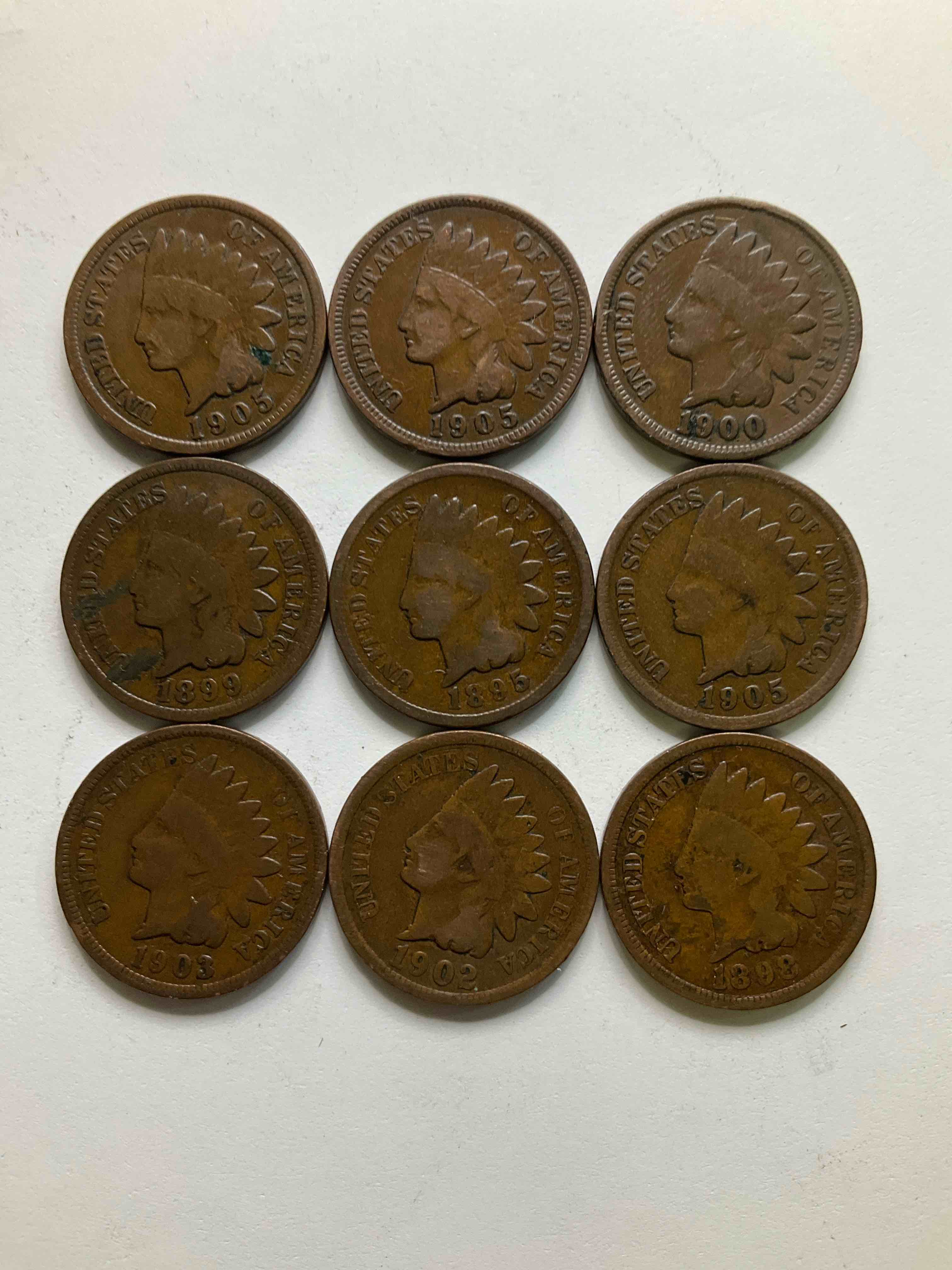 Indian Head Pennies! These Gorgeous U.S. Pennies Were Minted From 1859-1909 & Have Become Serious Collector Items! The "Indian Head" Design Is Actually A Representation Of Lady Liberty Wearing An Indian Headdress. Here Are Beautiful, Well-Kept Examples Representing Many Different Mint Years! Great For Collecting, Investing & Learning History, & Rare With Visible Dates!