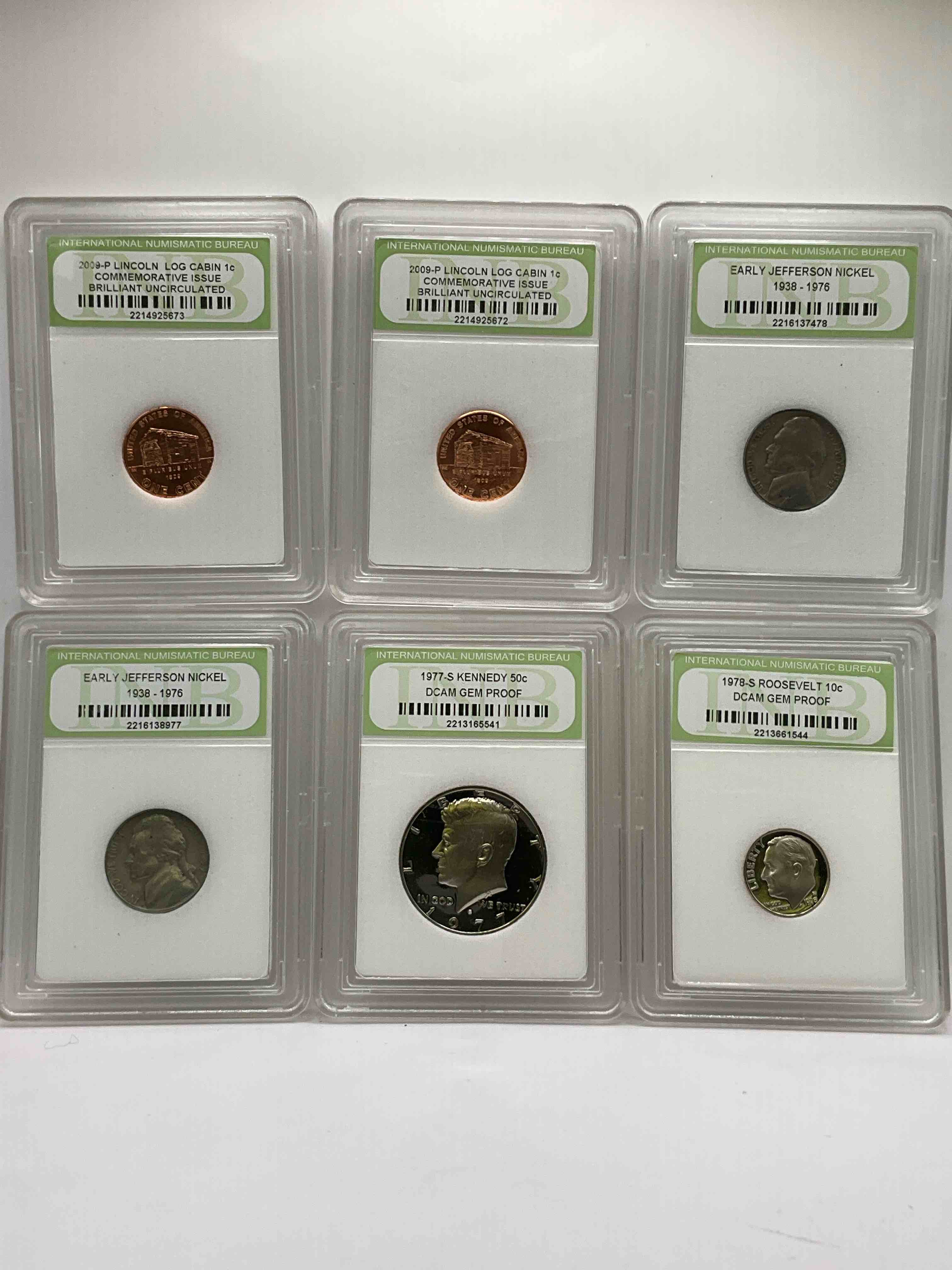 Collector's Dream! Six Different Rare, Slabbed U.S. Collector Coins In Certified/Catalogued Protective Slab Cases! A Great Way to Build An Incredible Collection Of Protected, Rare U.S. Coins! Great For The Coin Fan & Collector!