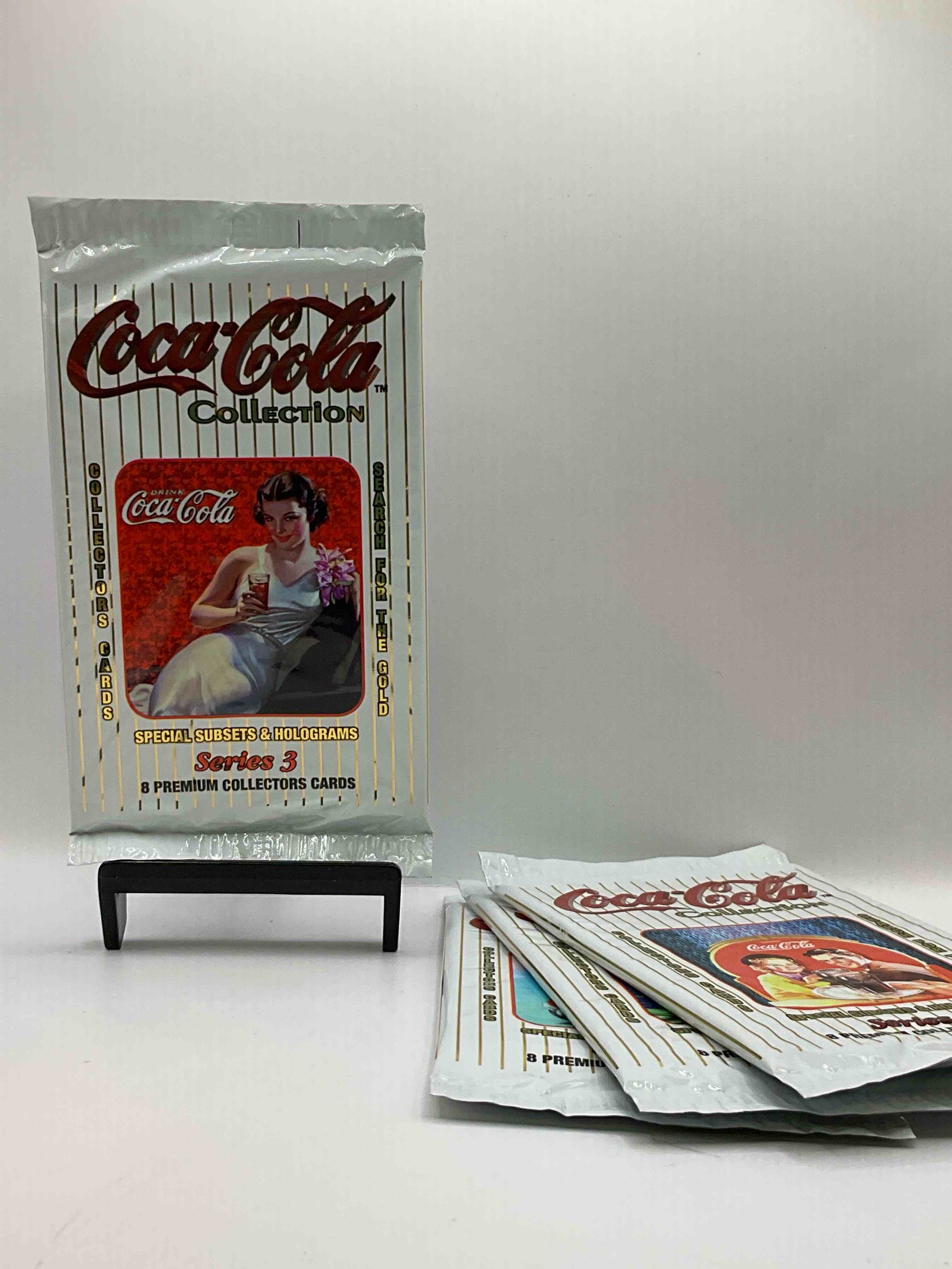 Coca Cola Collectors Rejoice! 1994 SERIES THREE Coke Collector Card Sealed Wax Packs, Direct From Original Retail Case! These Cards Are Super Rare & A Must For Coke Collectors! Search For Randomly Inserted Gold Cards, These Packs Are Nearly Impossible To Find!