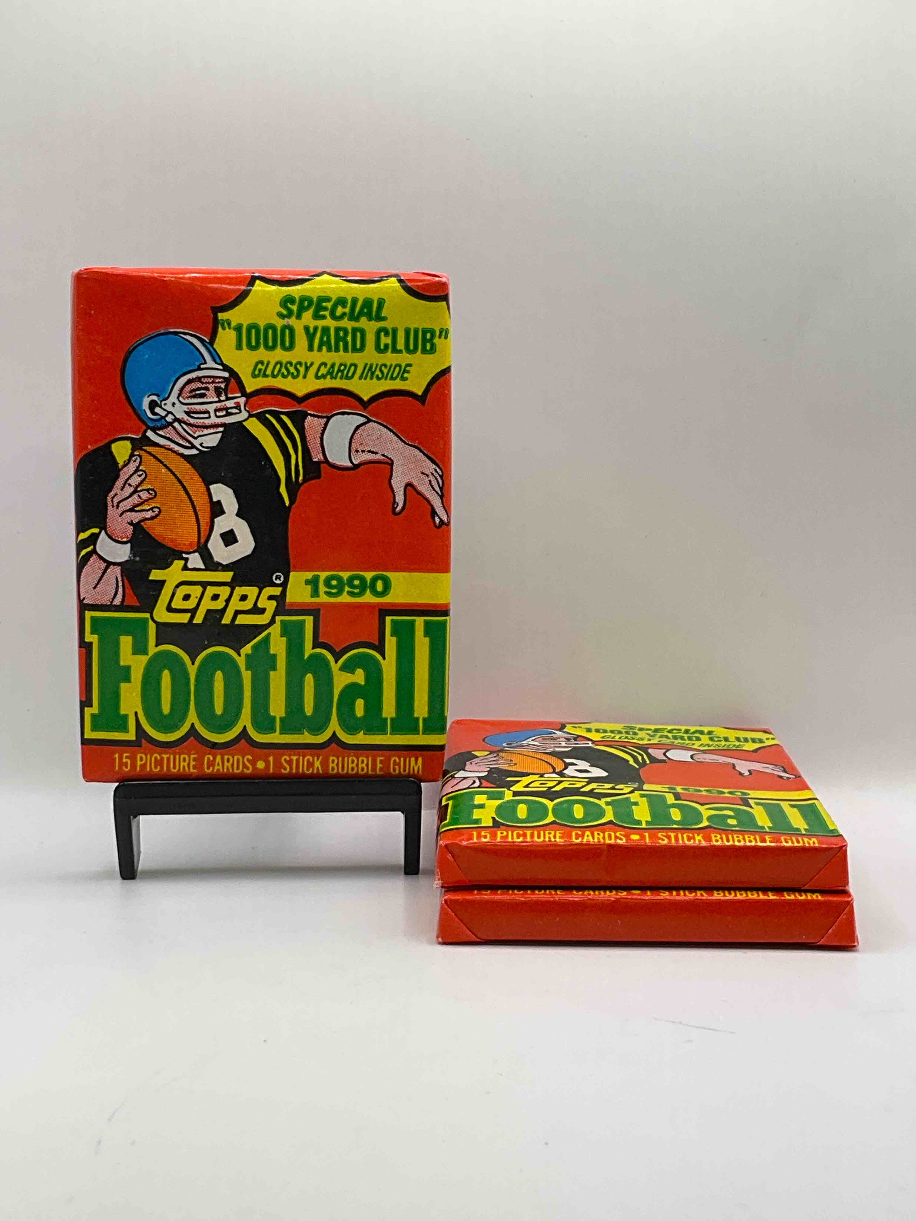 joe montana, emmitt smith & barry sanders!? 1990 topps football unopened sports card wax pack, direct from original retail box! getting hard to find! search for early barry sanders & jerry rice & so much more!