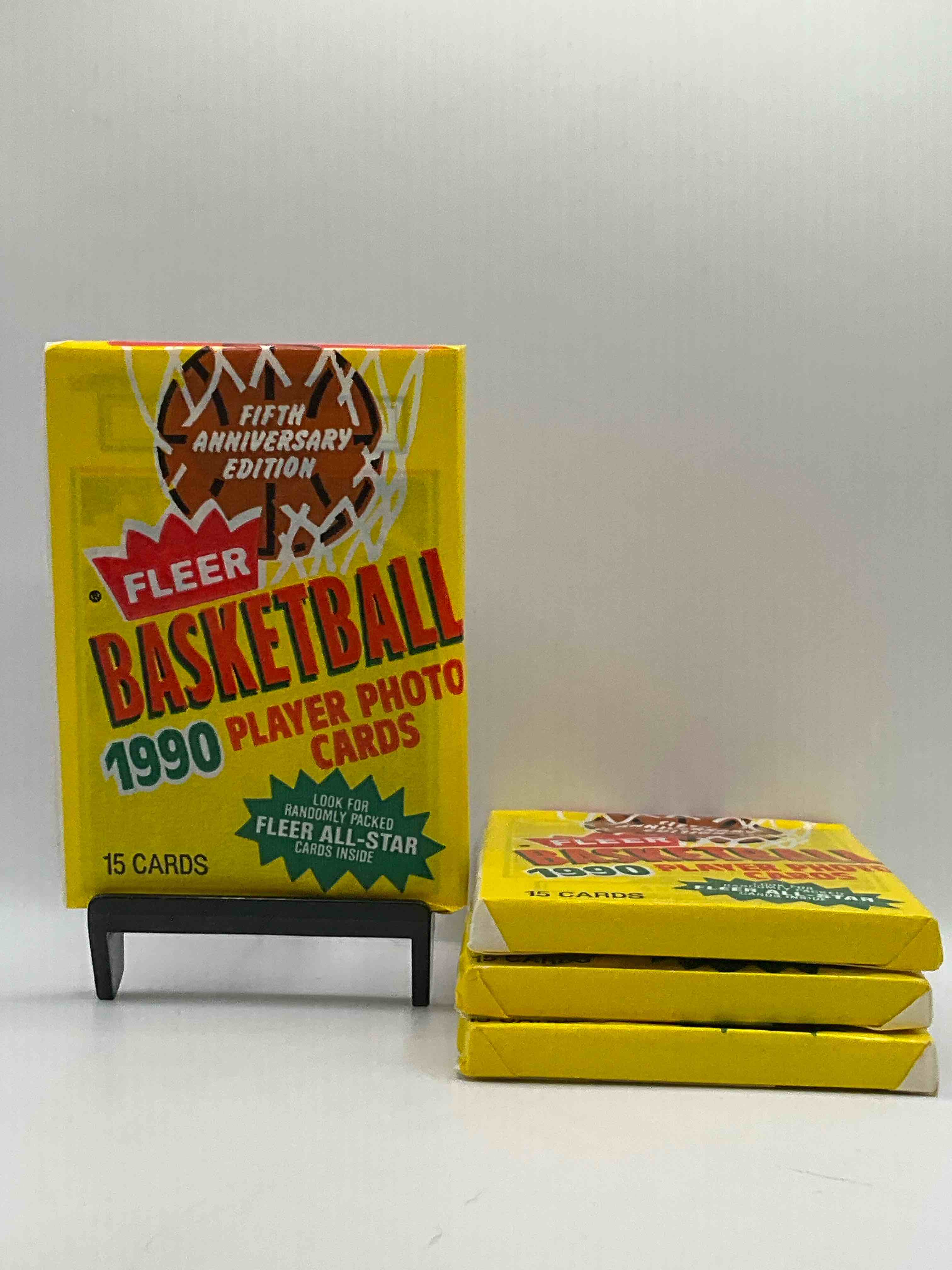 michael jordan!? 1990 fleer basketball unopened wax packs direct from original box! search for valuable early michael jordan cards! as well as other 80’s stars!