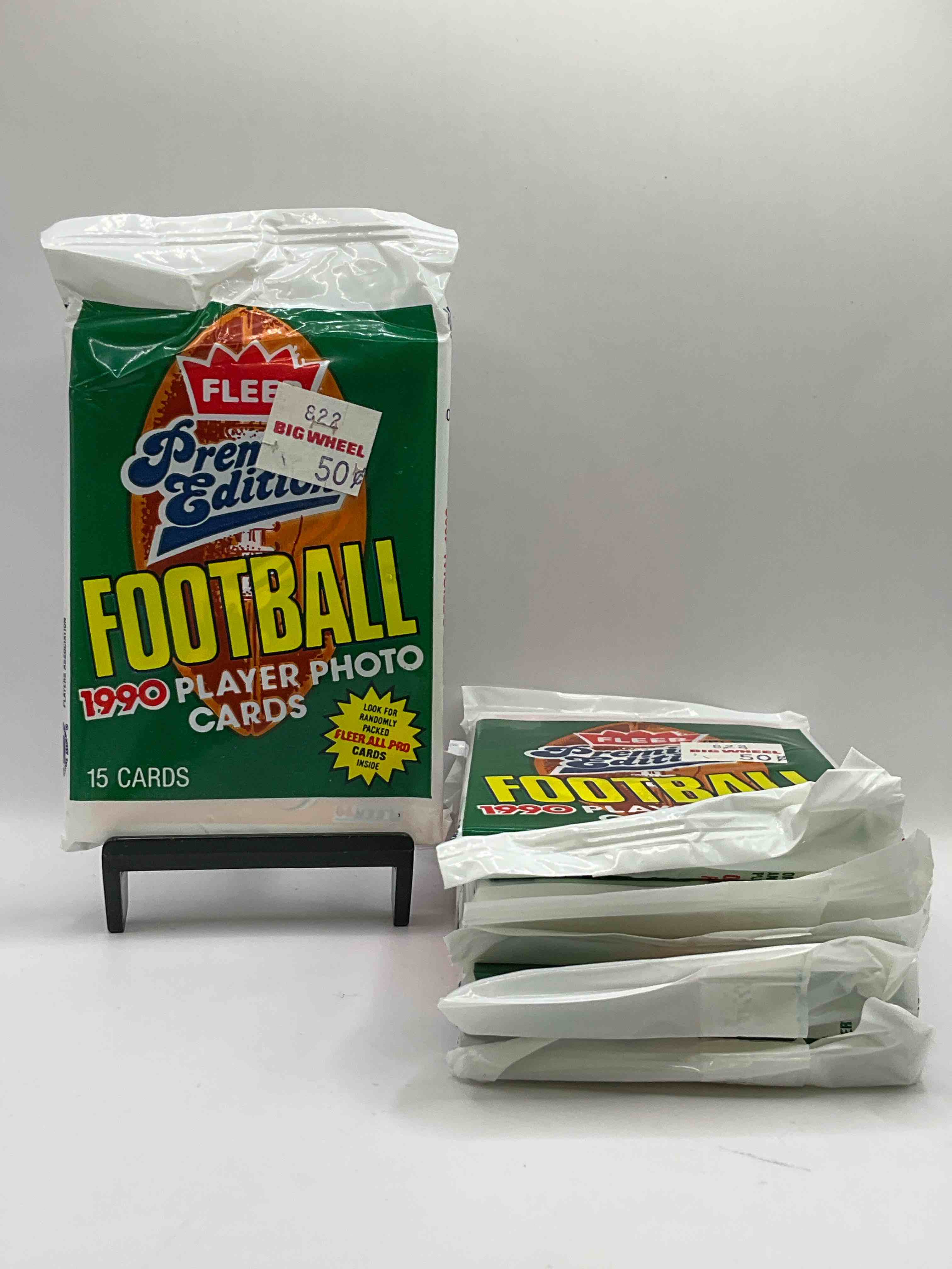 Awesome Premiere Edition Sports Cards! Emmitt Smith Rookie Year! 1990 Fleer Premiere Edition Unopened Packs Direct From Original Box! Search For Emmitt Smith Rookies!