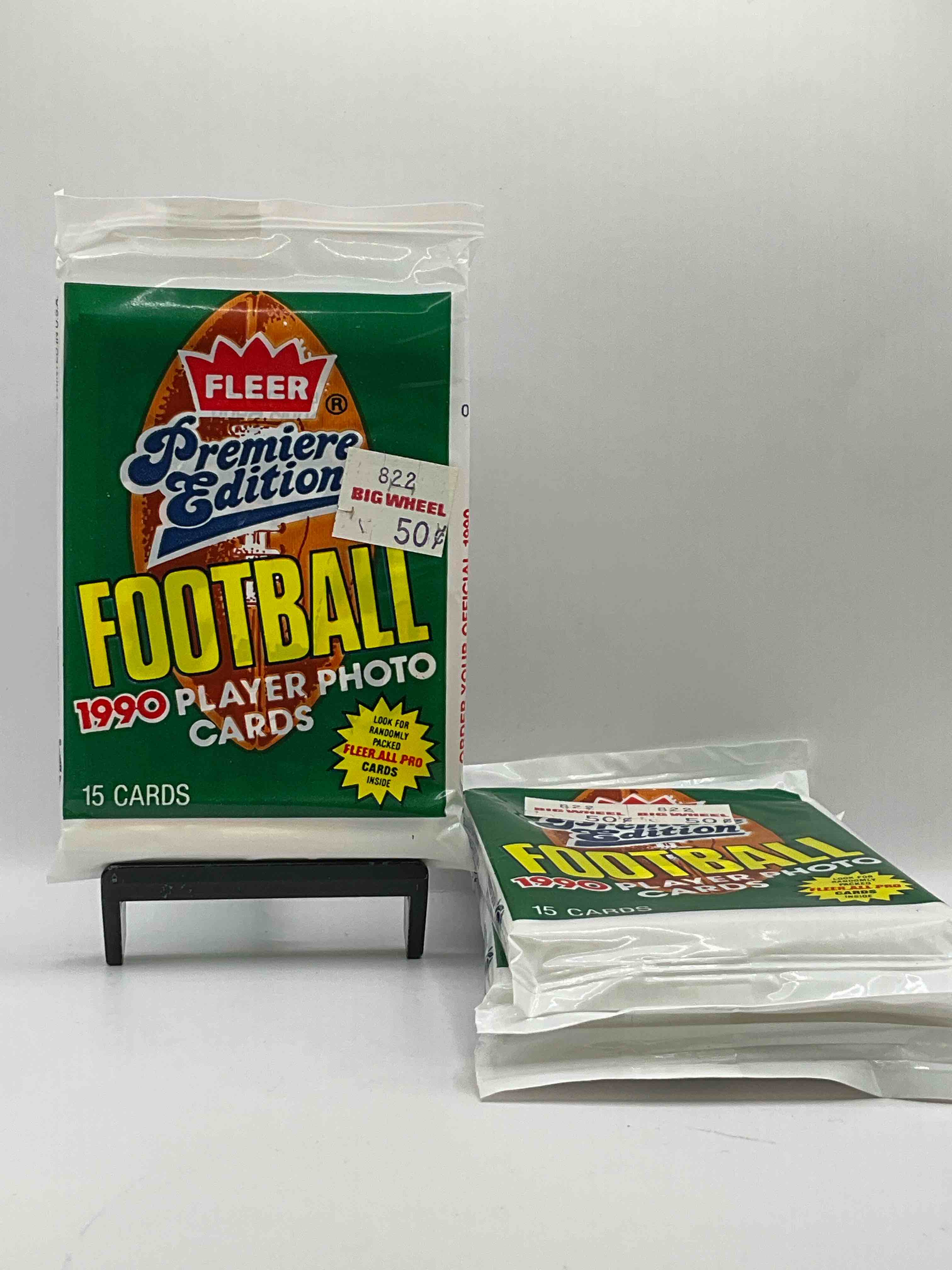 Awesome Premiere Edition Sports Cards! Emmitt Smith Rookie Year! 1990 Fleer Premiere Edition Unopened Packs Direct From Original Box! Search For Emmitt Smith Rookies!