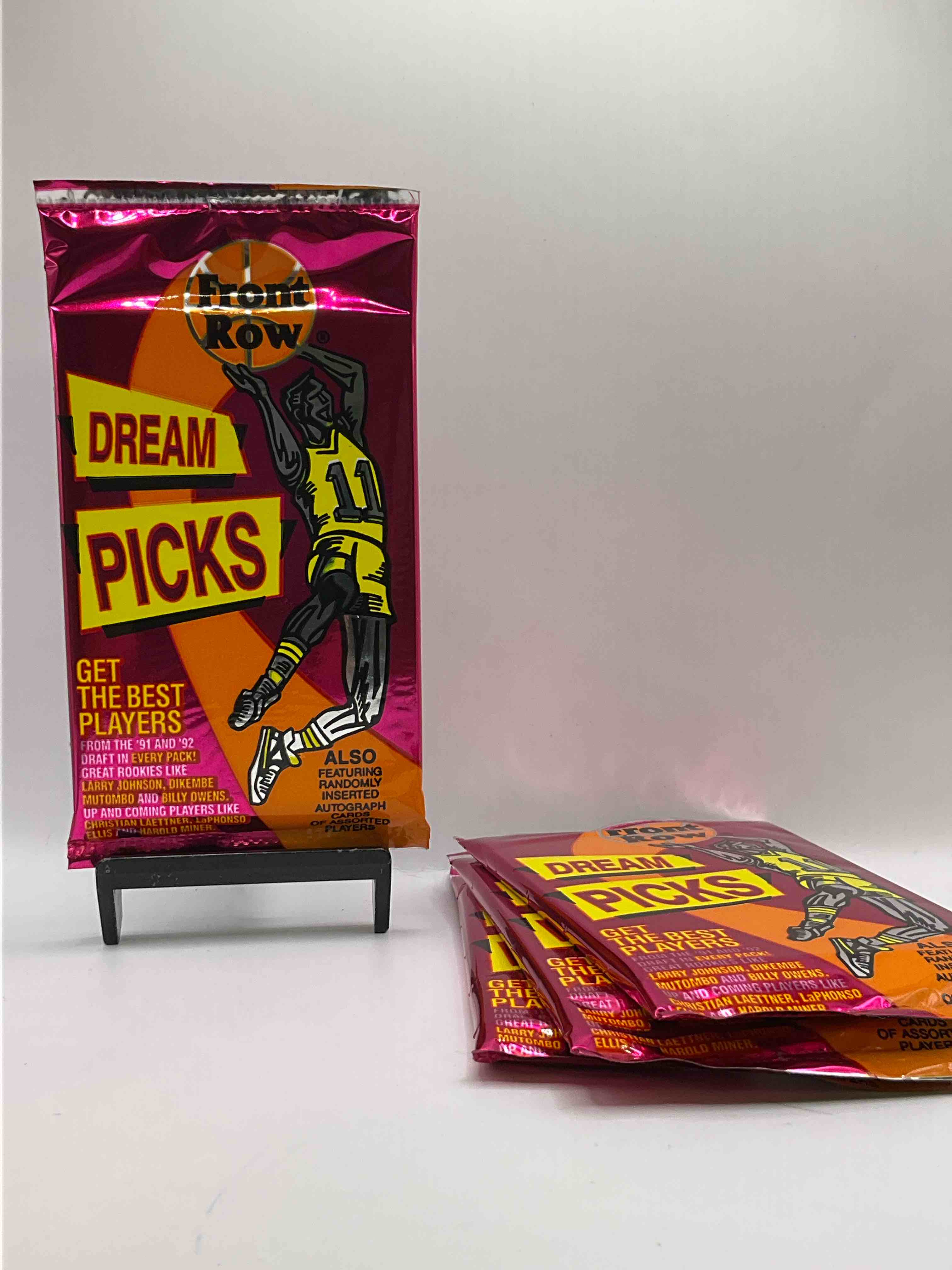 1991 Throwback Rarity! Here's Something You've Probably NEVER Seen! 1991 Front Row College Basketball / NBA Unopened Sealed Packs, Direct From Sealed Original Retail Case! Includes Randomly Inserted Rare Autograph Cards! Front Row Was The "Original" College Jersey Card Packs Back In The Day & Has Long Been Defunct. These Cards Are Becoming Serious Collector Items Due To Their Scarcity. These Things Are Serious Retro! Own Some Great Sports Card History & Something You'l Rarely See Again!