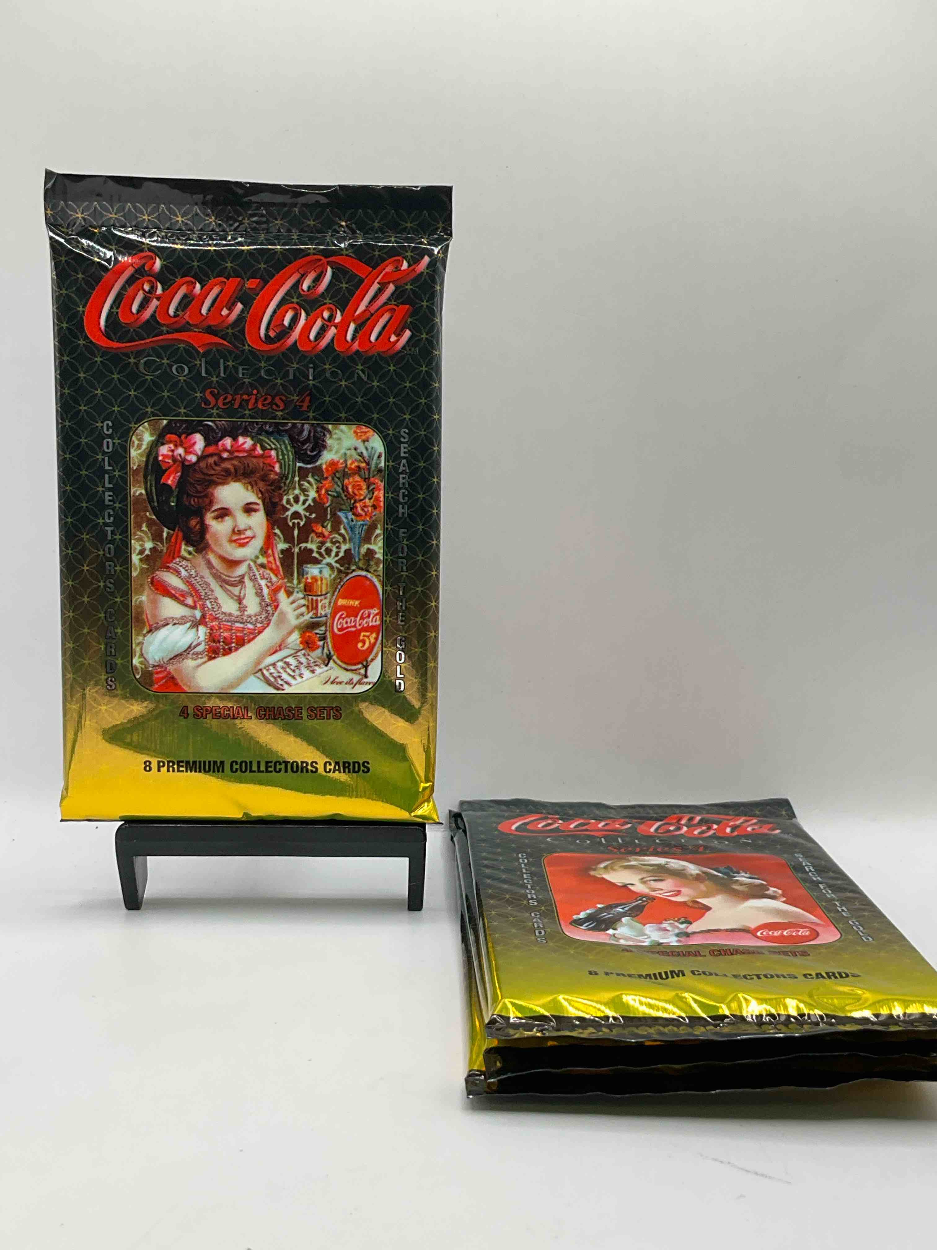 Coca Cola Collectors Rejoice! 1994 SERIES FOUR Coke Collector Card Sealed Wax Packs, Direct From Original Retail Case! These Cards Are Super Rare & A Must For Coke Collectors! Search For Randomly Inserted Gold Cards, These Packs Are Nearly Impossible To Find!