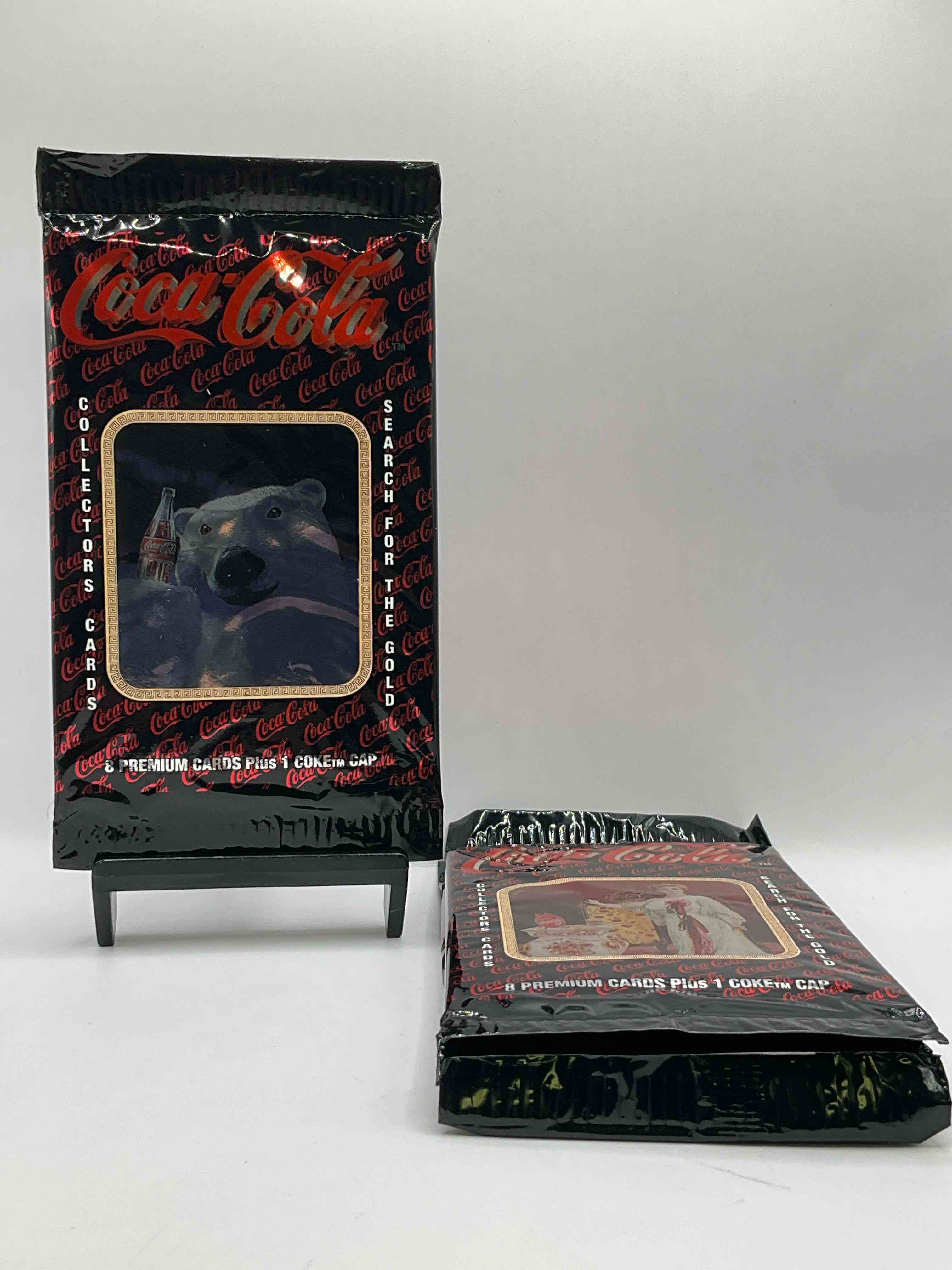 Coca Cola Collectors Rejoice! 1994 SERIES ONE Coke Collector Card Sealed Wax Packs, Direct From Original Retail Case! These Cards Are Super Rare & A Must For Coke Collectors! Search For Randomly Inserted Gold Cards, These Packs Are Nearly Impossible To Find!