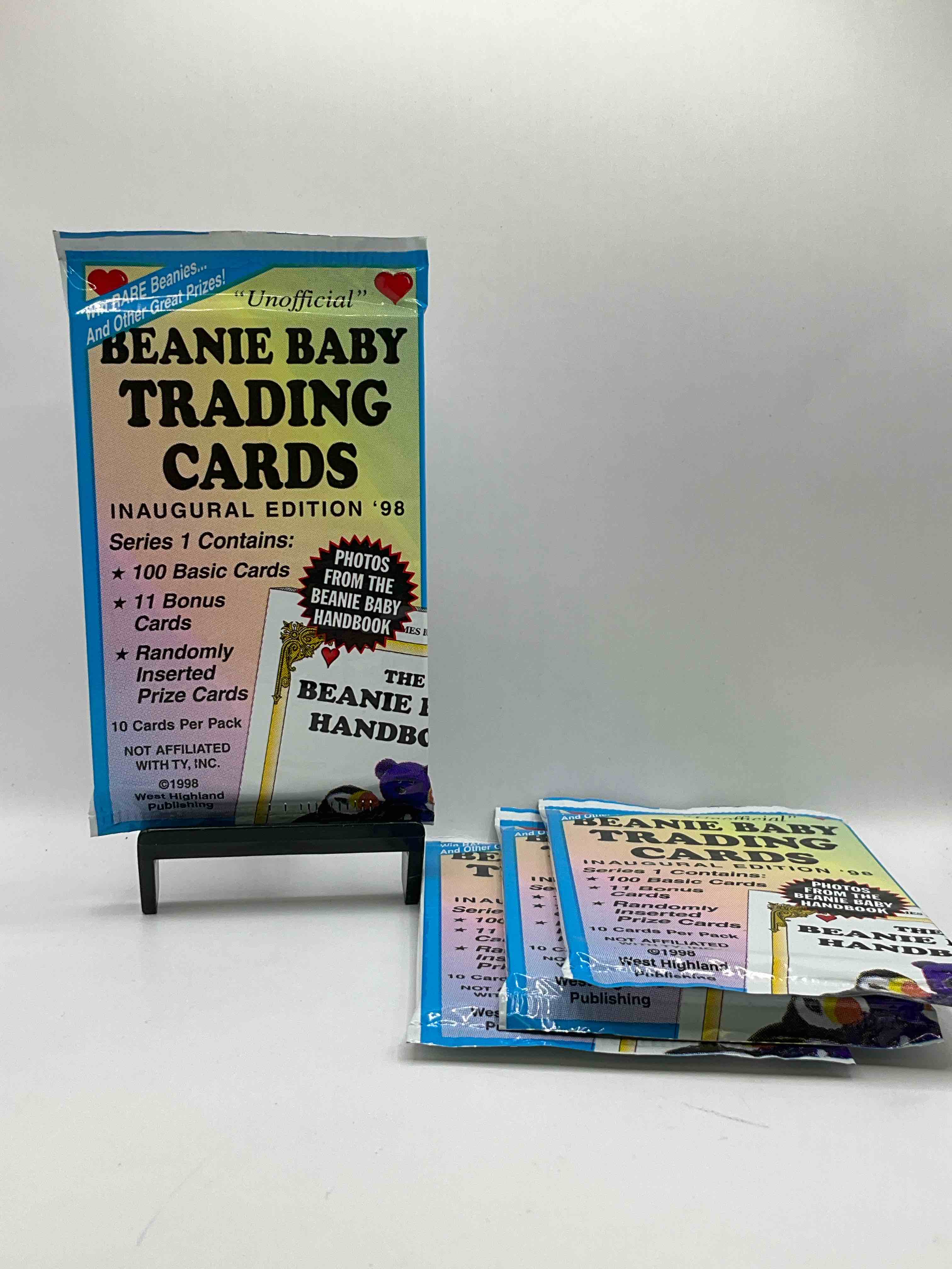 1998 Beanie Baby Cards! Remember The Beanie Baby Craze?! Check These Out, 1998 Beanie Baby Collector Card Sealed Wax Packs, Direct From Original Retail Case! Re-Live The Beanie Baby Craze!
