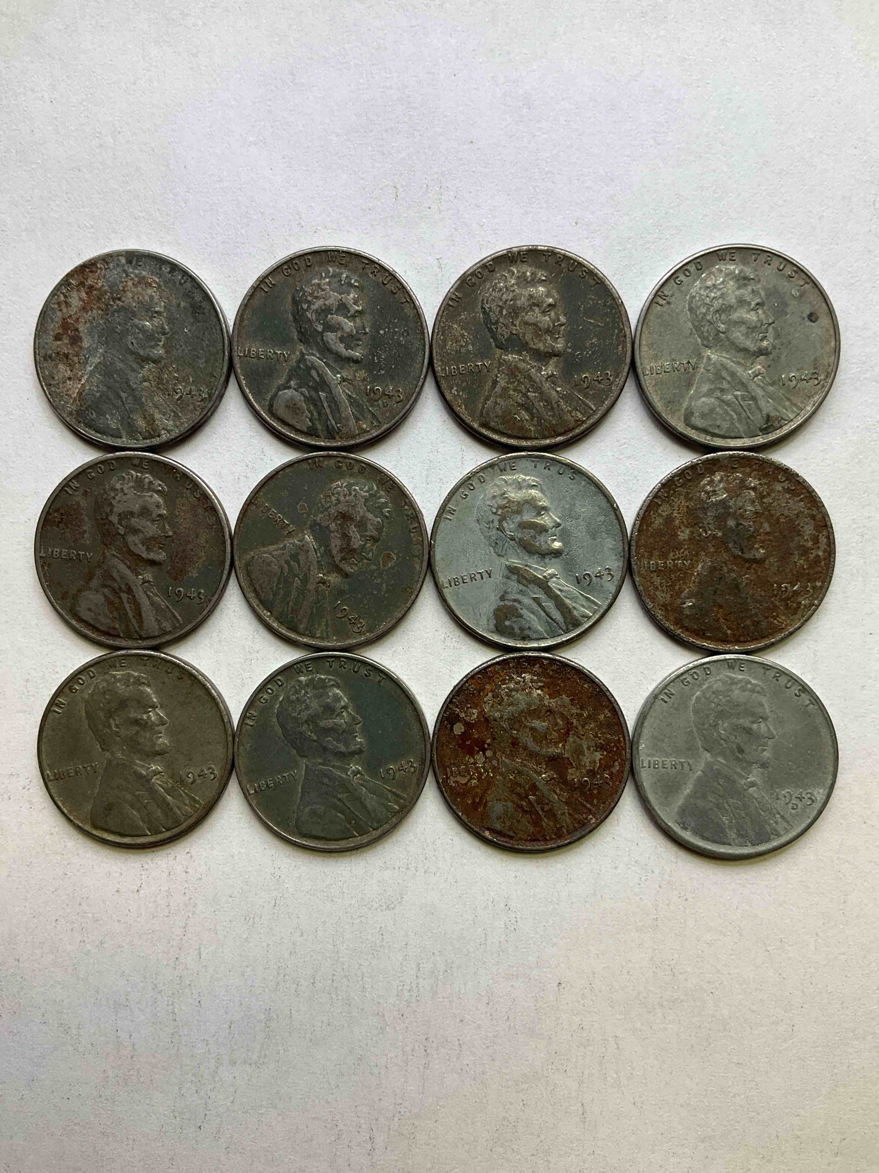 1943 World War Il History! Did You Know That In 1943 Copper Was So Valuable For Making Ammunition That The U.S. Treasury Made Pennies Out Of Steel?! 1943 STEEL Pennies Have Become Valuable, Rare Collector Items! Up For Auction Are Rare WWII Steel Pennies Appearing Circulated. Own Pieces Of World War II History That Are An Awesome Investment!