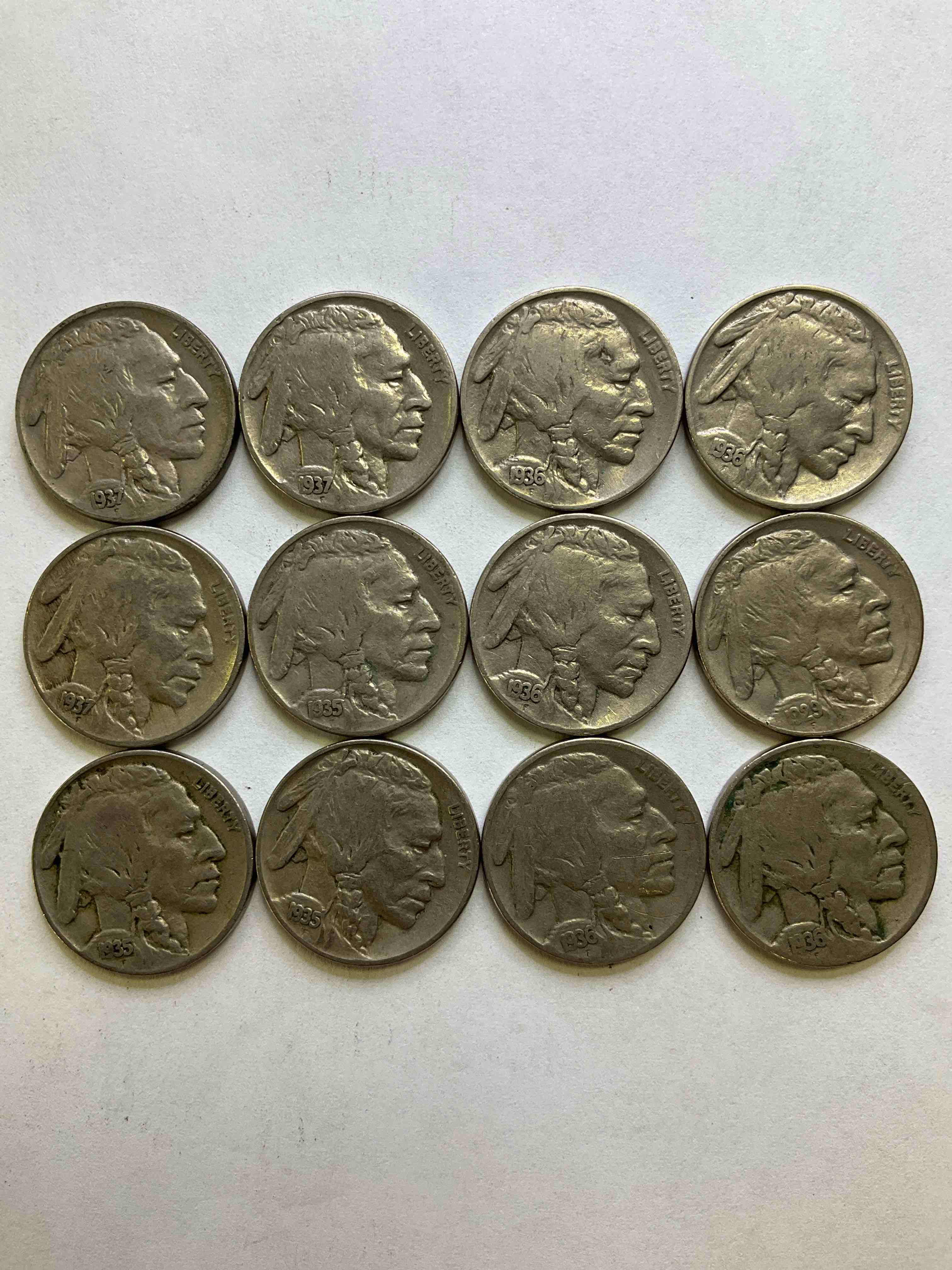 Historic Buffalo Nickels! Indian Head Buffalo Nickels Were Minted From 1913 To 1938 & Have Become A Favorite For Coin Collectors Around The World! Own Pieces Of American History With These Cool Indian Head Buffalo Nickels In Circulated Condition, Most With Visible Dates Which Is Very Rare For Buffalo Nickels!