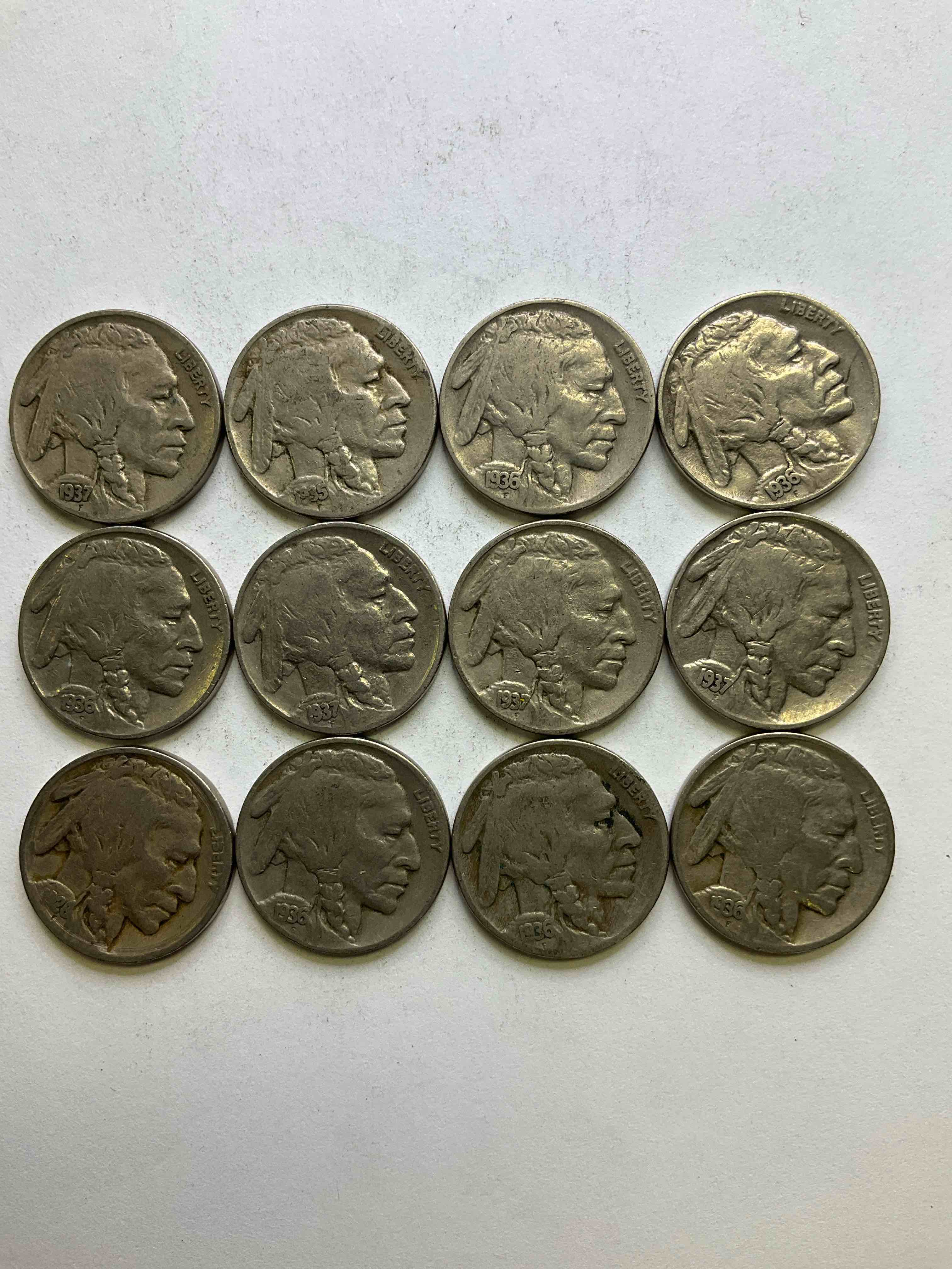 Historic Buffalo Nickels! Indian Head Buffalo Nickels Were Minted From 1913 To 1938 & Have Become A Favorite For Coin Collectors Around The World! Own Pieces Of American History With These Cool Indian Head Buffalo Nickels In Circulated Condition, Most With Visible Dates Which Is Very Rare For Buffalo Nickels!