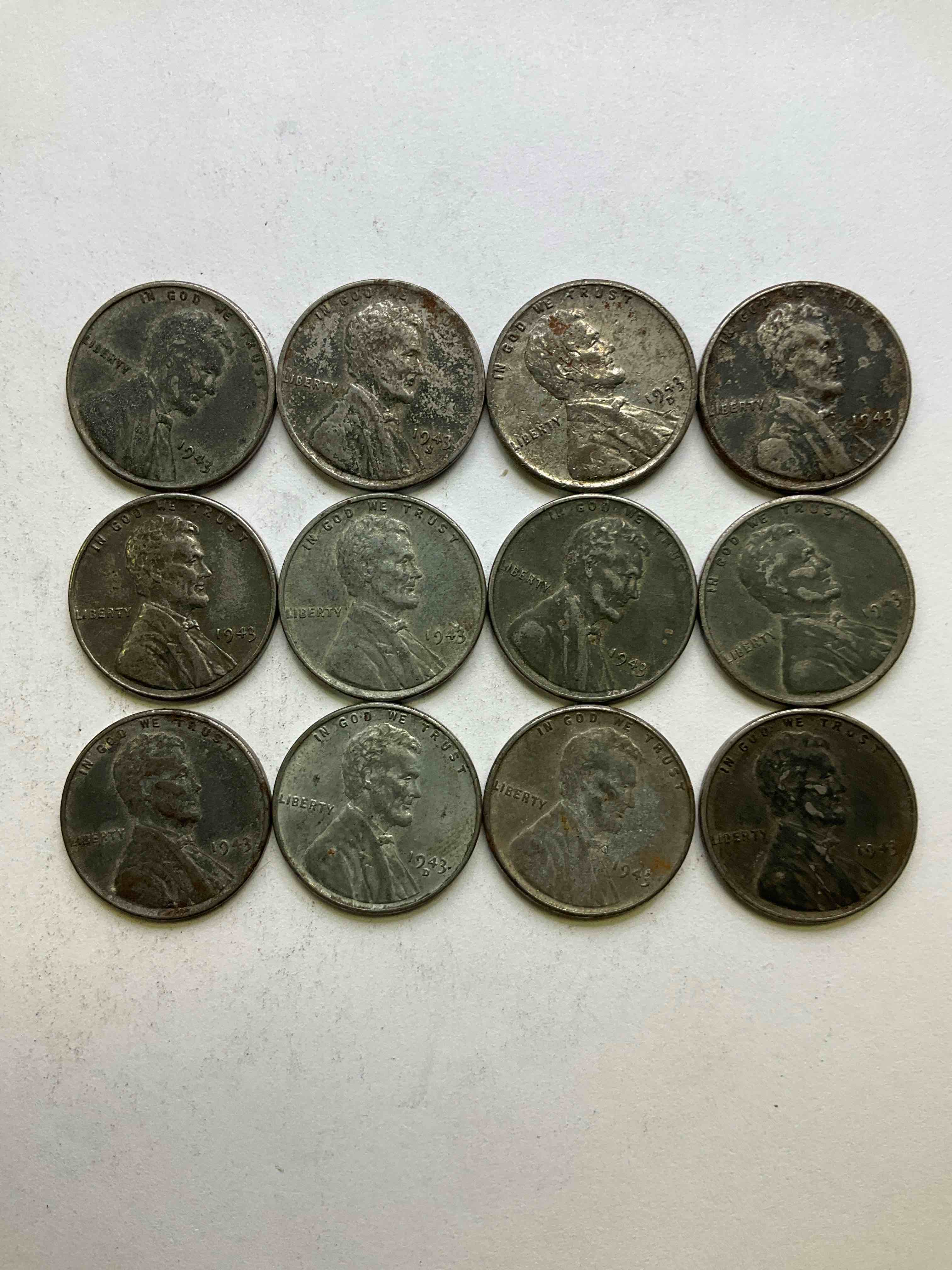 1943 World War Il History! Did You Know That In 1943 Copper Was So Valuable For Making Ammunition That The U.S. Treasury Made Pennies Out Of Steel?! 1943 STEEL Pennies Have Become Valuable, Rare Collector Items! Up For Auction Are Rare WWII Steel Pennies Appearing Circulated. Own Pieces Of World War II History That Are An Awesome Investment!