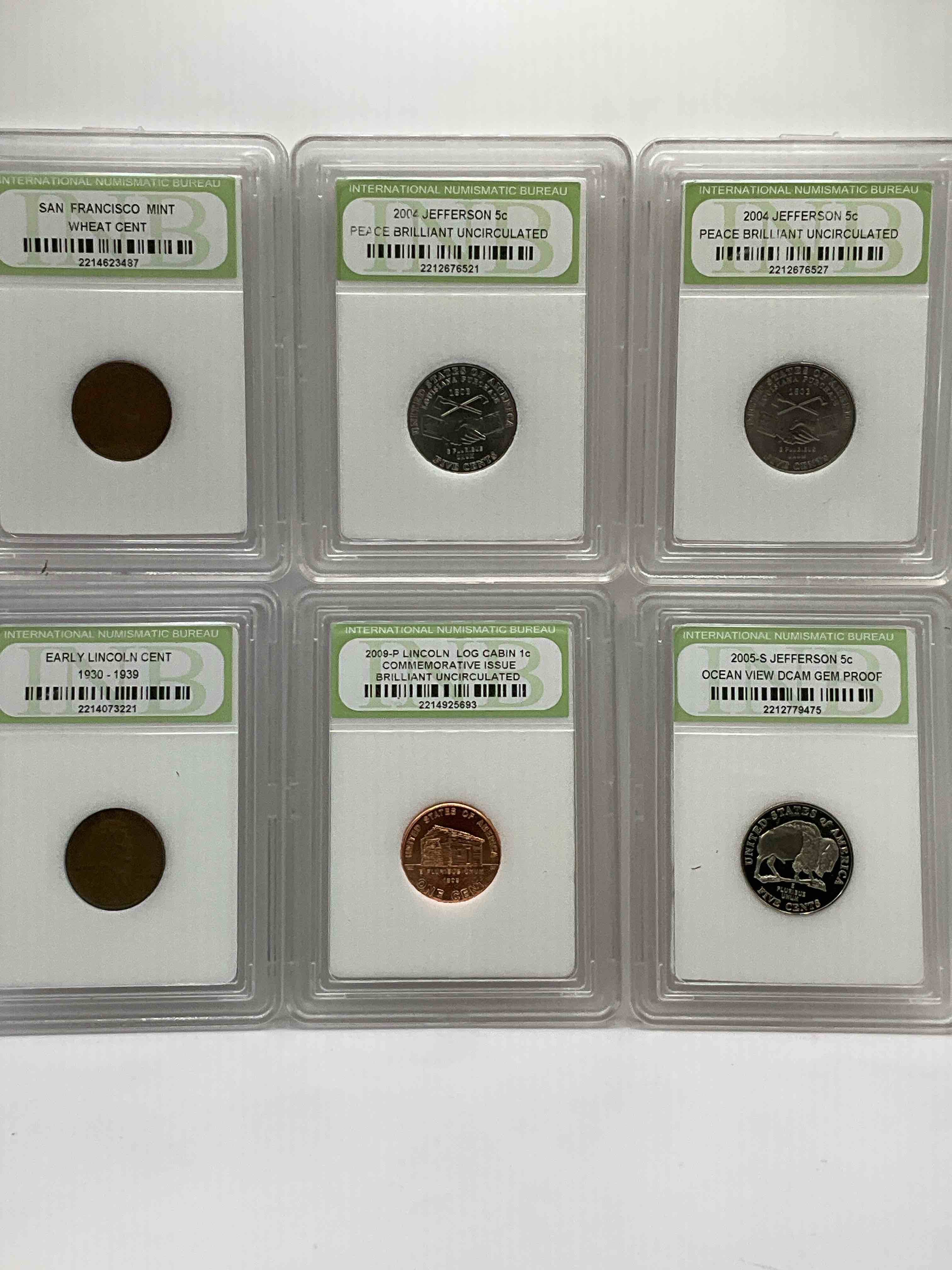 Collector's Dream! Six Different Rare, Slabbed U.S. Collector Coins In Certified/Catalogued Protective Slab Cases! A Great Way to Build An Incredible Collection Of Protected, Rare U.S. Coins! Great For The Coin Fan & Collector!