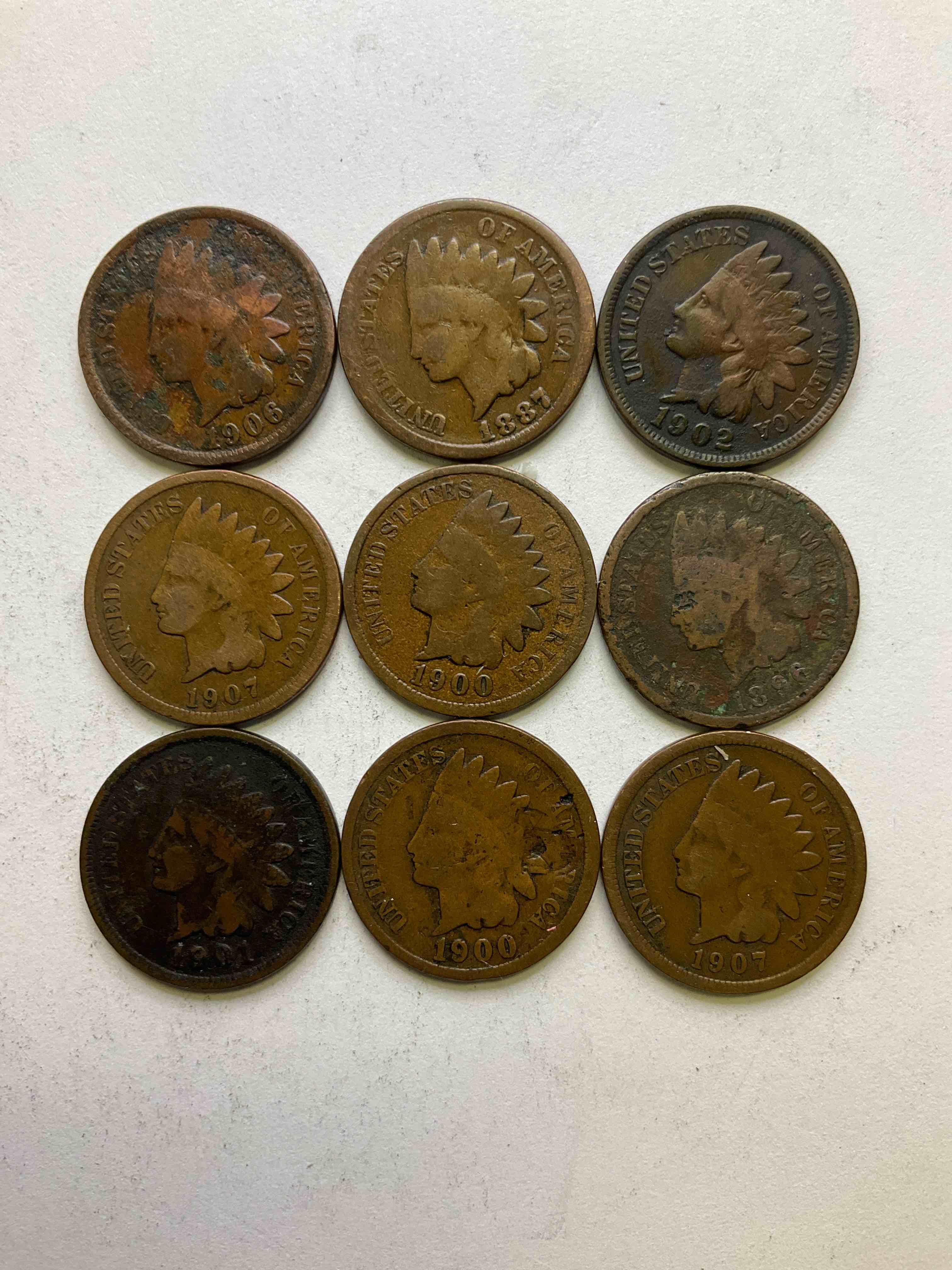 Indian Head Pennies! These Gorgeous U.S. Pennies Were Minted From 1859-1909 & Have Become Serious Collector Items! The "Indian Head" Design Is Actually A Representation Of Lady Liberty Wearing An Indian Headdress. Here Are Beautiful, Well-Kept Examples Representing Many Different Mint Years! Great For Collecting, Investing & Learning History, & Rare With Visible Dates!