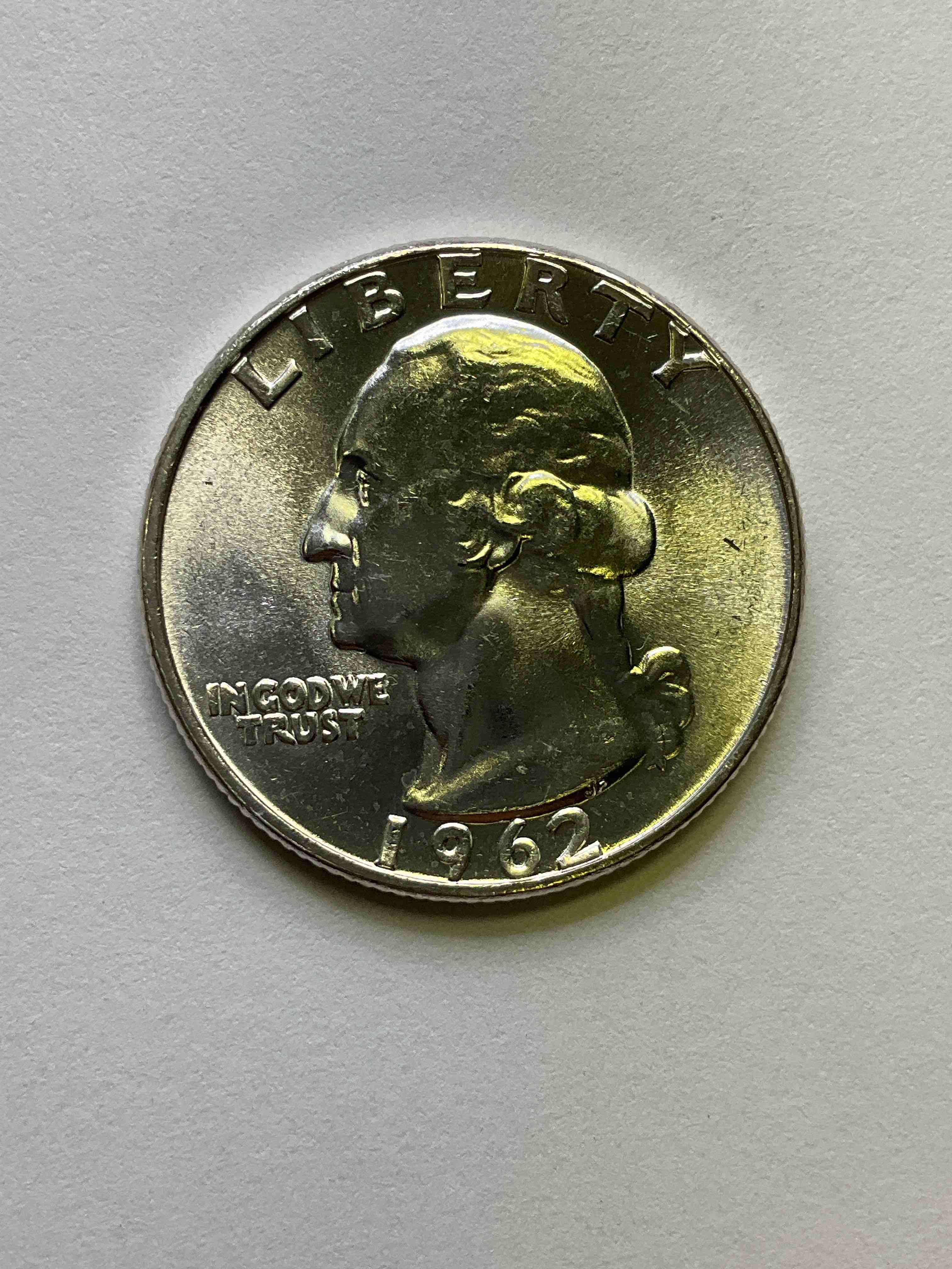 George Washington Brilliant Uncirculated Silver! Pre 1965 U.S. Quarter Dollar Coins Were Actually Silver, Here Are two Great Examples Of Awesome, Pristine George Washington Silver Quarters, Stunning & Uncirculated! Rare 1962 Mint! Great For Investing In Precious Metals! These Coins Were Minted At 90% Silver and 10% Copper, Giving Them A Net Weight Of .18084 Ounces Of Pure Silver Per Coin! Very Hard To Find Uncirculated, Stunning! Invest In Fine U.S. Silver!