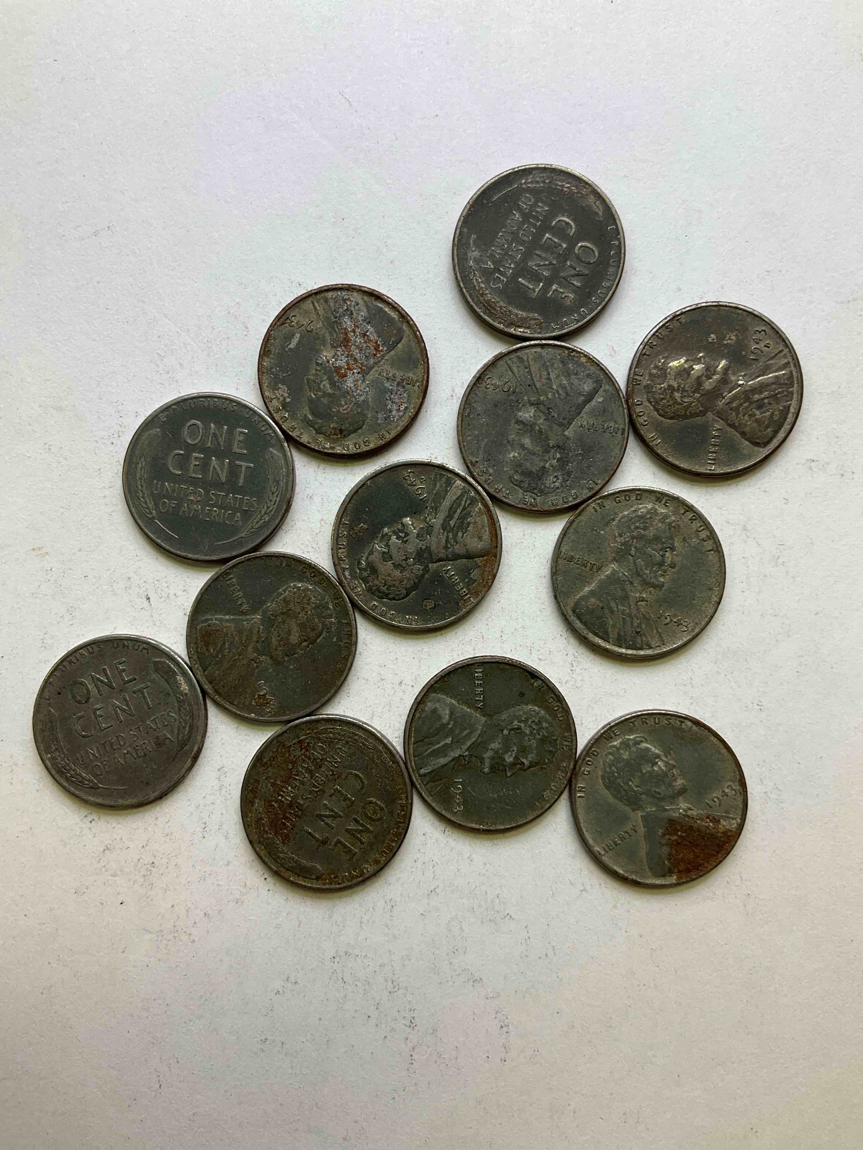 1943 World War Il History! Did You Know That In 1943 Copper Was So Valuable For Making Ammunition That The U.S. Treasury Made Pennies Out Of Steel?! 1943 STEEL Pennies Have Become Valuable, Rare Collector Items! Up For Auction Are Rare WWII Steel Pennies Appearing Circulated. Own Pieces Of World War II History That Are An Awesome Investment!