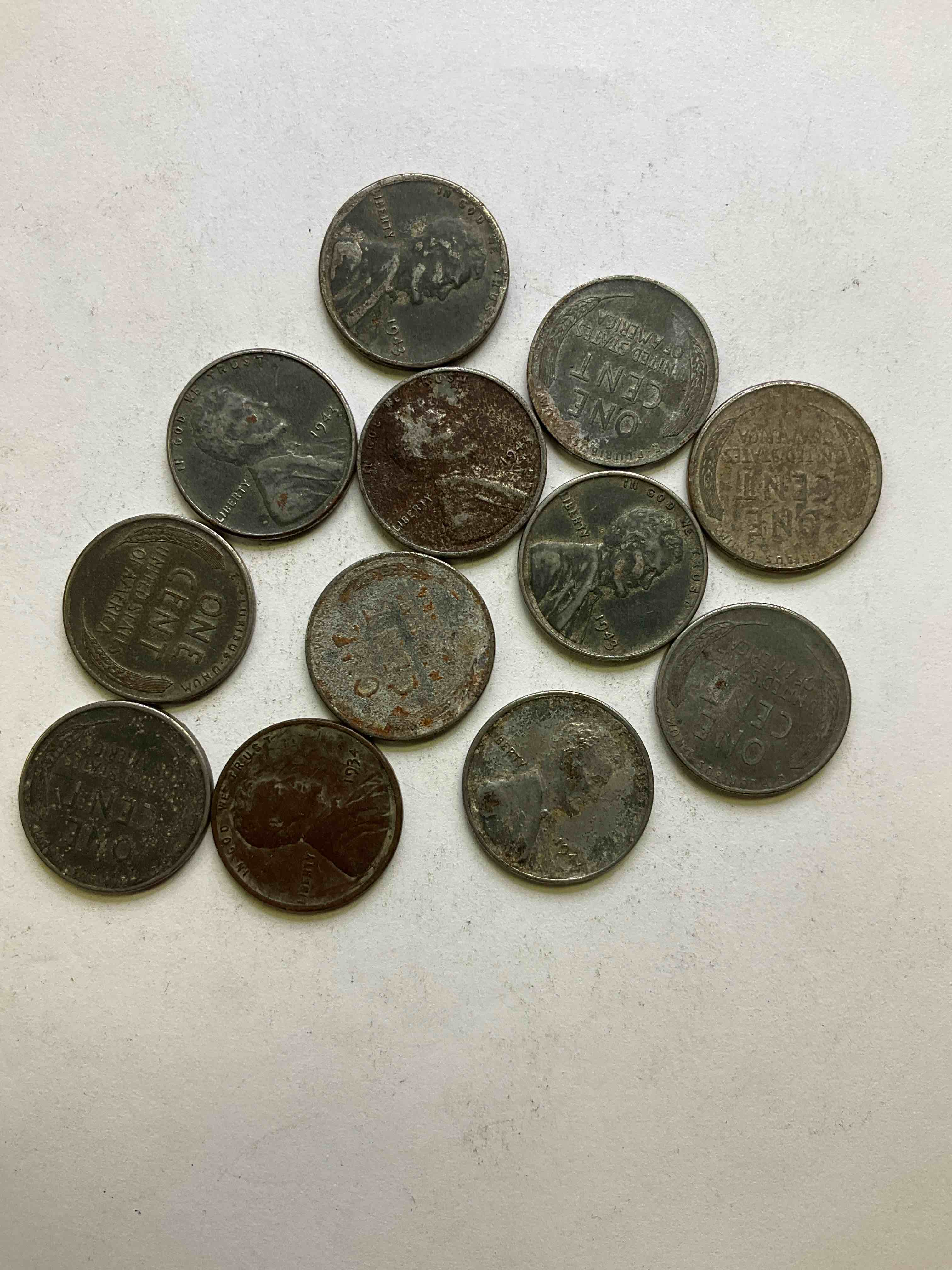 1943 World War Il History! Did You Know That In 1943 Copper Was So Valuable For Making Ammunition That The U.S. Treasury Made Pennies Out Of Steel?! 1943 STEEL Pennies Have Become Valuable, Rare Collector Items! Up For Auction Are Rare WWII Steel Pennies Appearing Circulated. Own Pieces Of World War II History That Are An Awesome Investment!
