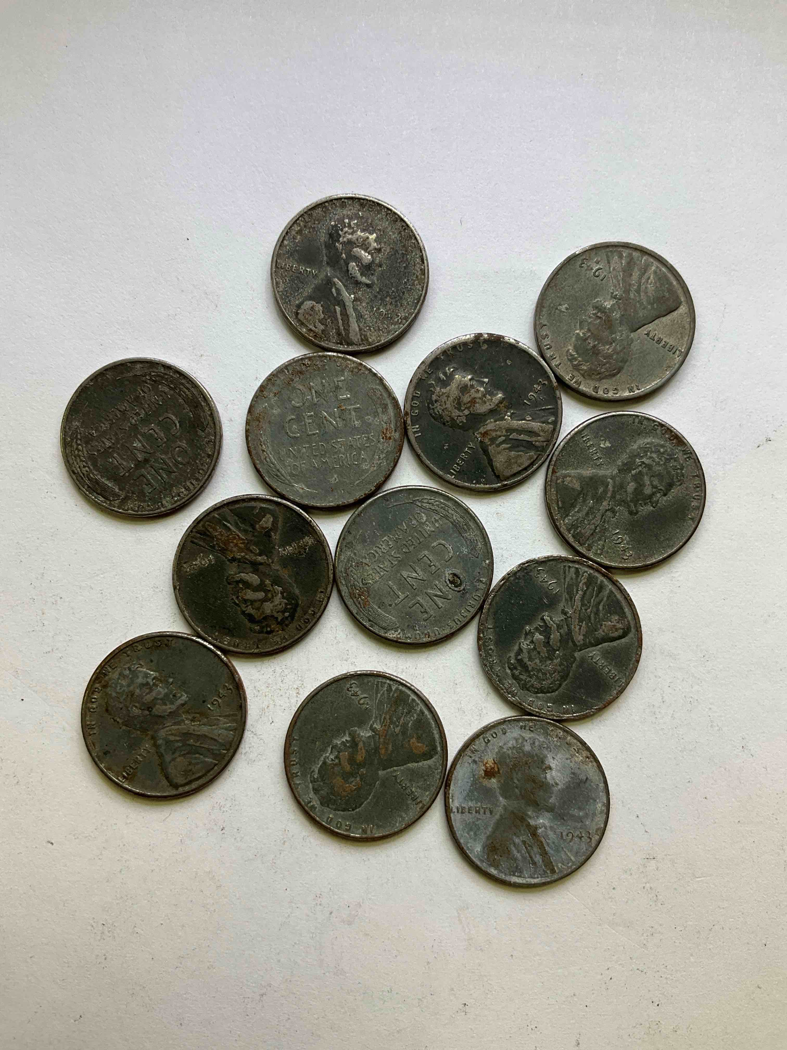 1943 World War Il History! Did You Know That In 1943 Copper Was So Valuable For Making Ammunition That The U.S. Treasury Made Pennies Out Of Steel?! 1943 STEEL Pennies Have Become Valuable, Rare Collector Items! Up For Auction Are Rare WWII Steel Pennies Appearing Circulated. Own Pieces Of World War II History That Are An Awesome Investment!