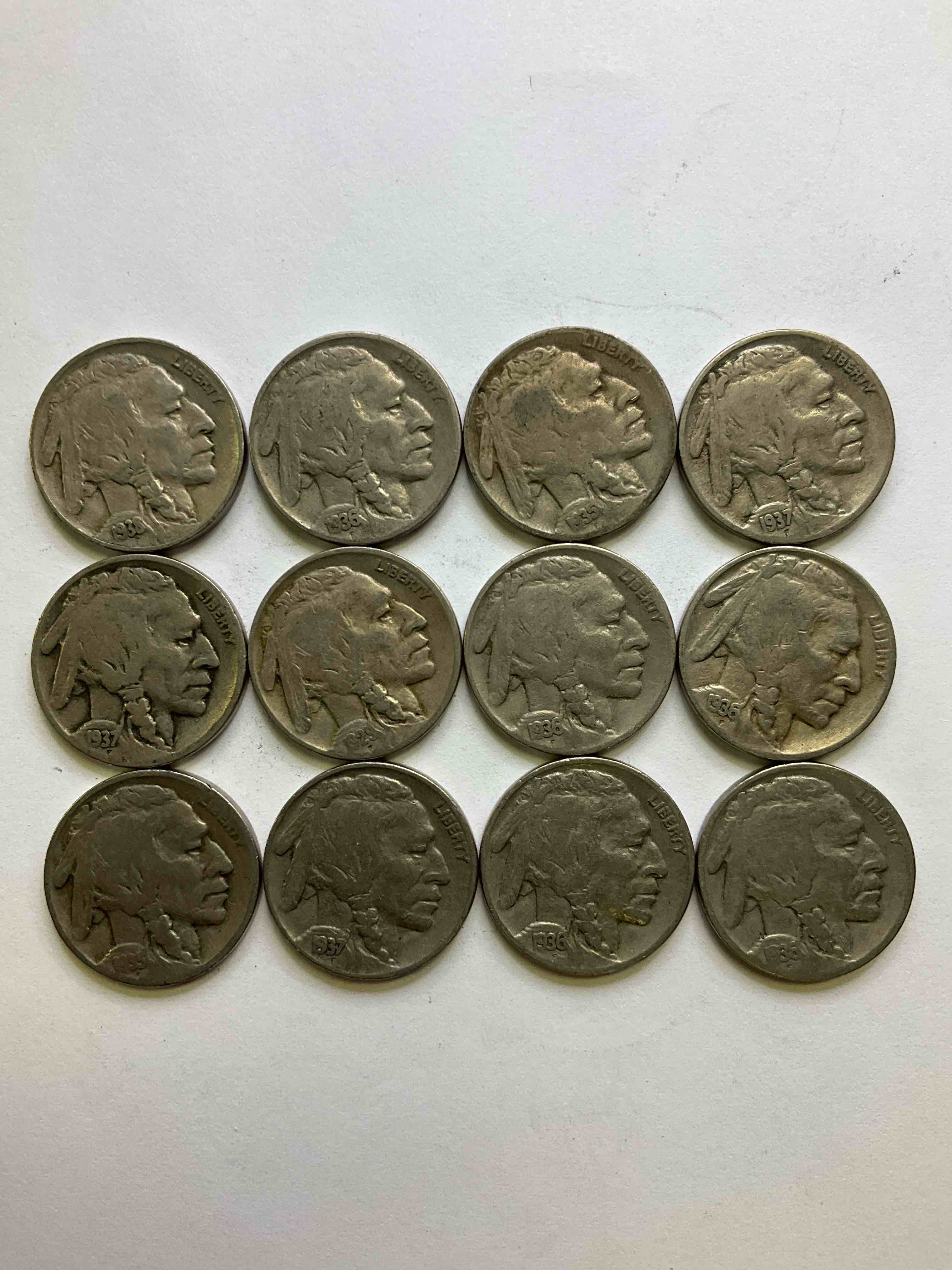 Historic Buffalo Nickels! Indian Head Buffalo Nickels Were Minted From 1913 To 1938 & Have Become A Favorite For Coin Collectors Around The World! Own Pieces Of American History With These Cool Indian Head Buffalo Nickels In Circulated Condition, Most With Visible Dates Which Is Very Rare For Buffalo Nickels!