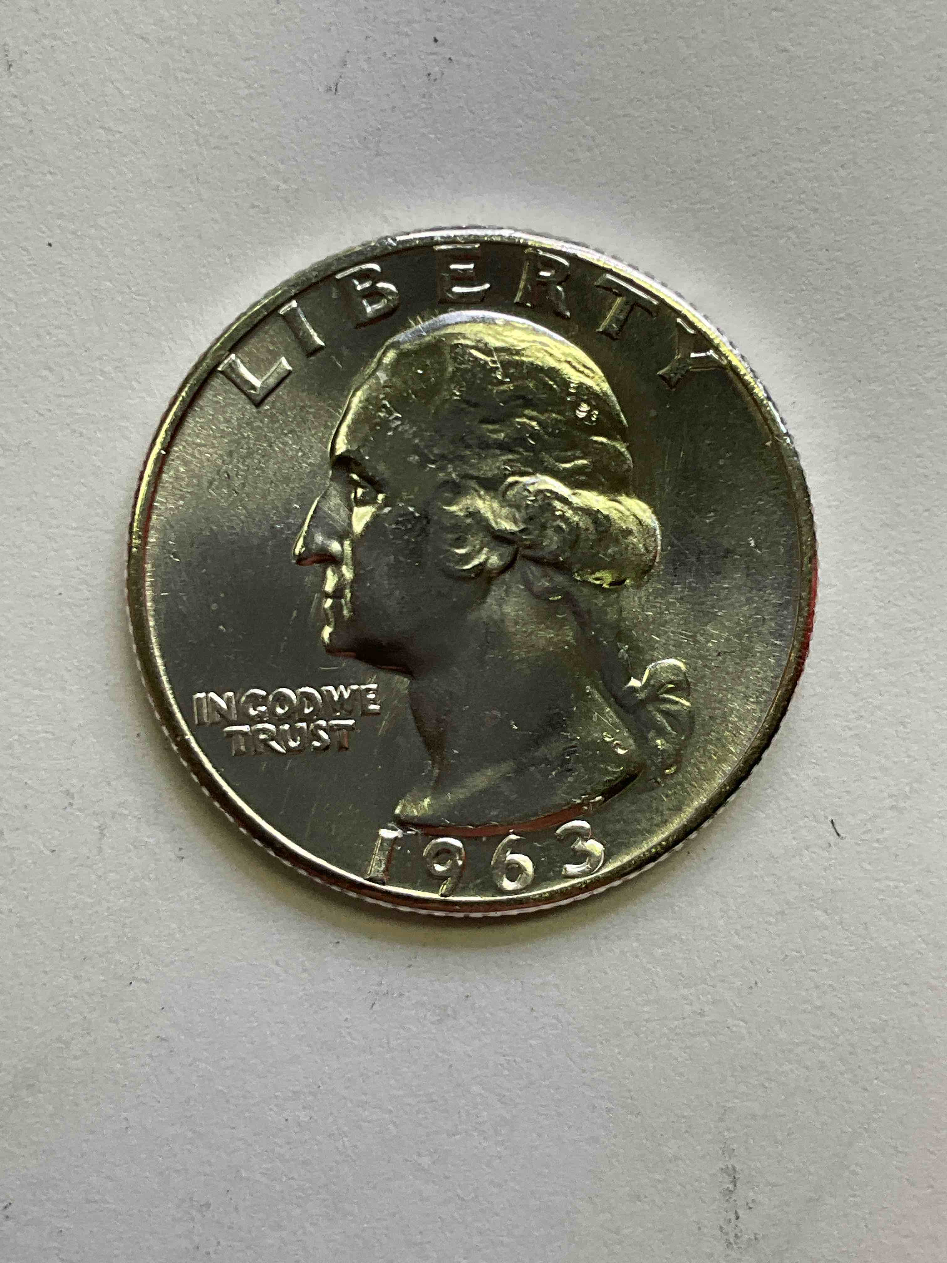 George Washington Brilliant Uncirculated Silver! Pre 1965 U.S. Quarter Dollar Coins Were Actually Silver, Here Are two Great Examples Of Awesome, Pristine George Washington Silver Quarters, Stunning & Uncirculated! Rare 1963 Mint! Great For Investing In Precious Metals! These Coins Were Minted At 90% Silver and 10% Copper, Giving Them A Net Weight Of .18084 Ounces Of Pure Silver Per Coin! Very Hard To Find Uncirculated, Stunning! Invest In Fine U.S. Silver!