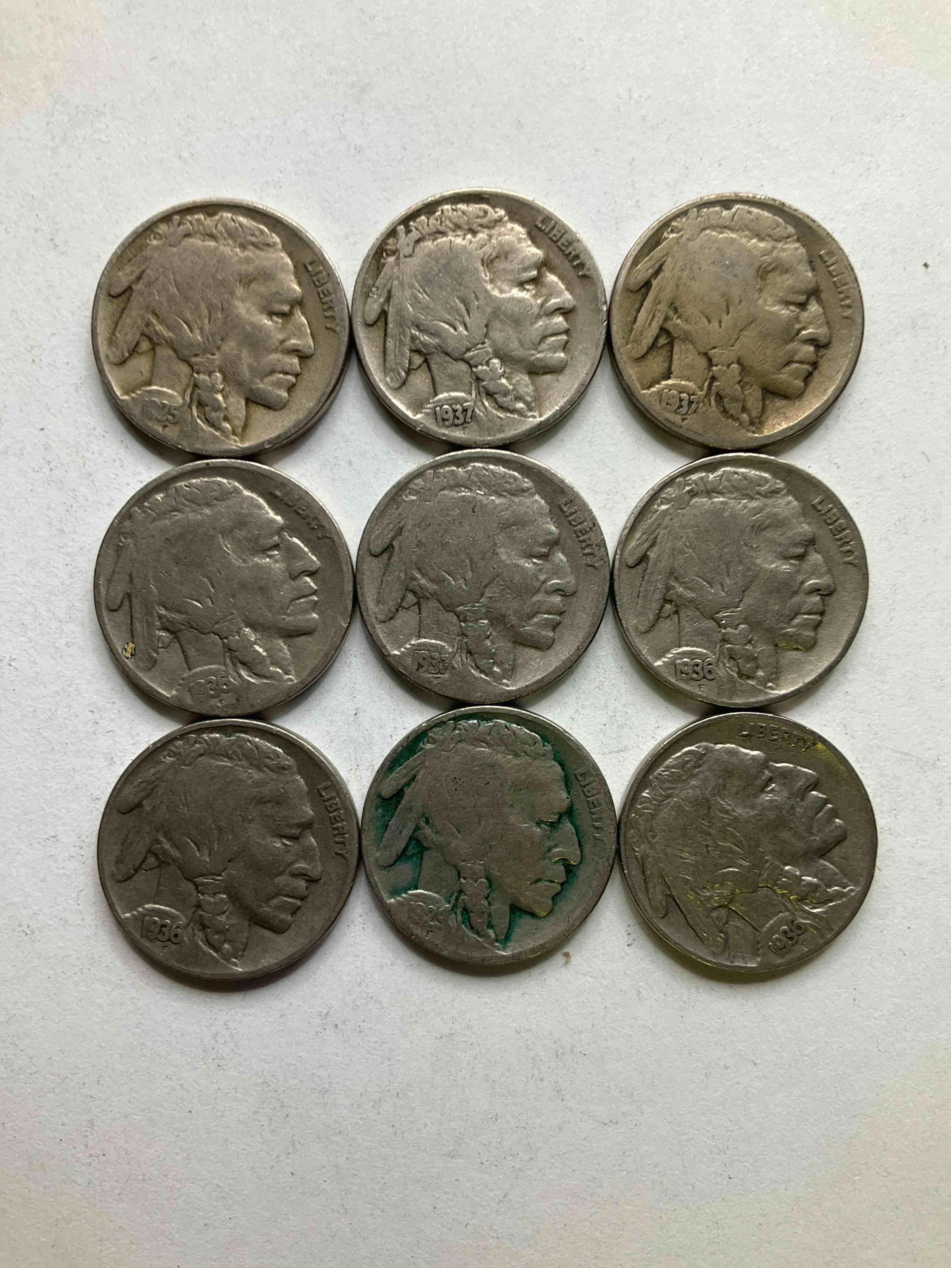Historic Buffalo Nickels! Indian Head Buffalo Nickels Were Minted From 1913 To 1938 & Have Become A Favorite For Coin Collectors Around The World! Own Pieces Of American History With These Cool Indian Head Buffalo Nickels In Circulated Condition, Most With Visible Dates Which Is Very Rare For Buffalo Nickels!