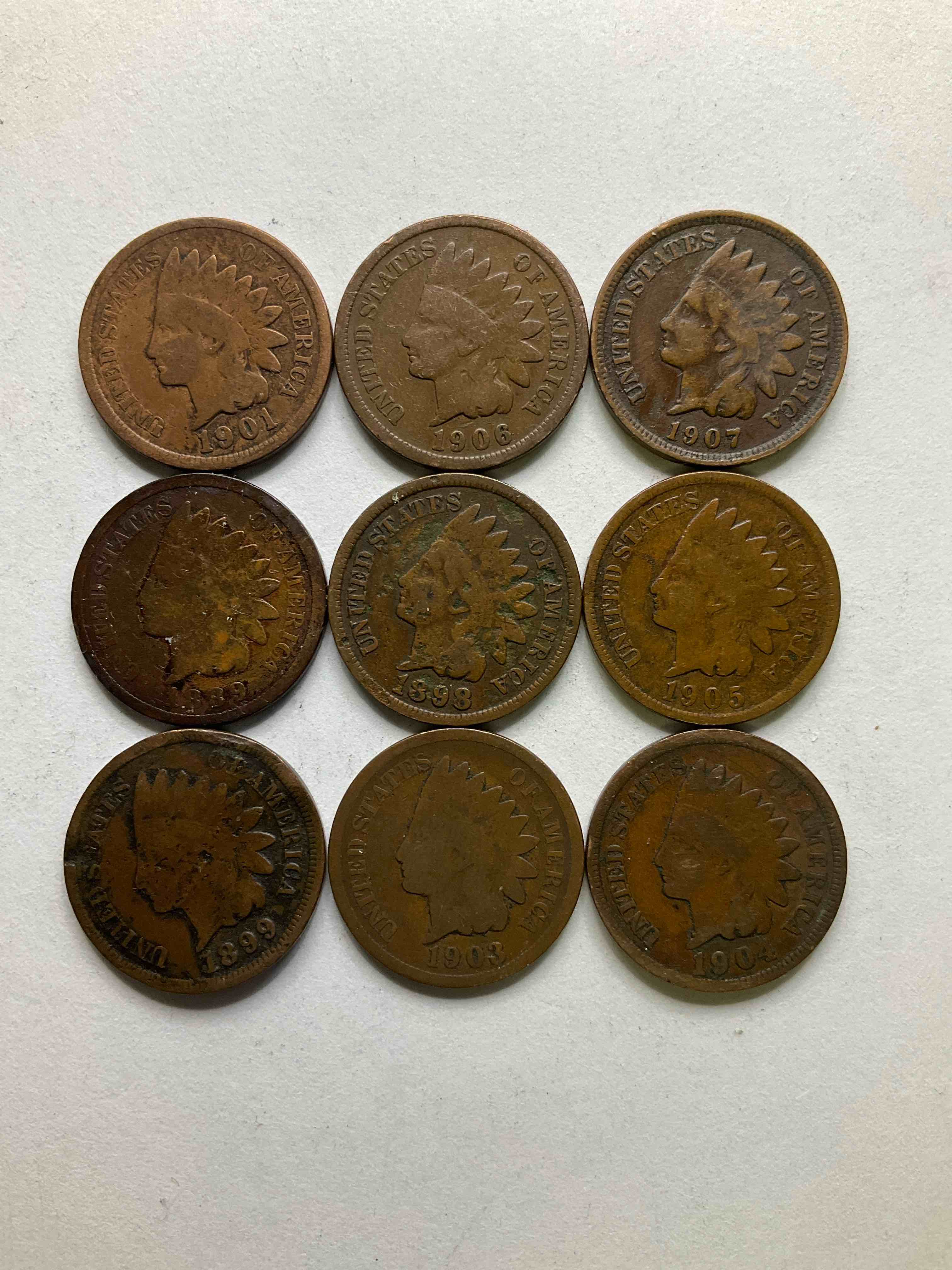 Indian Head Pennies! These Gorgeous U.S. Pennies Were Minted From 1859-1909 & Have Become Serious Collector Items! The "Indian Head" Design Is Actually A Representation Of Lady Liberty Wearing An Indian Headdress. Here Are Beautiful, Well-Kept Examples Representing Many Different Mint Years! Great For Collecting, Investing & Learning History, & Rare With Visible Dates!