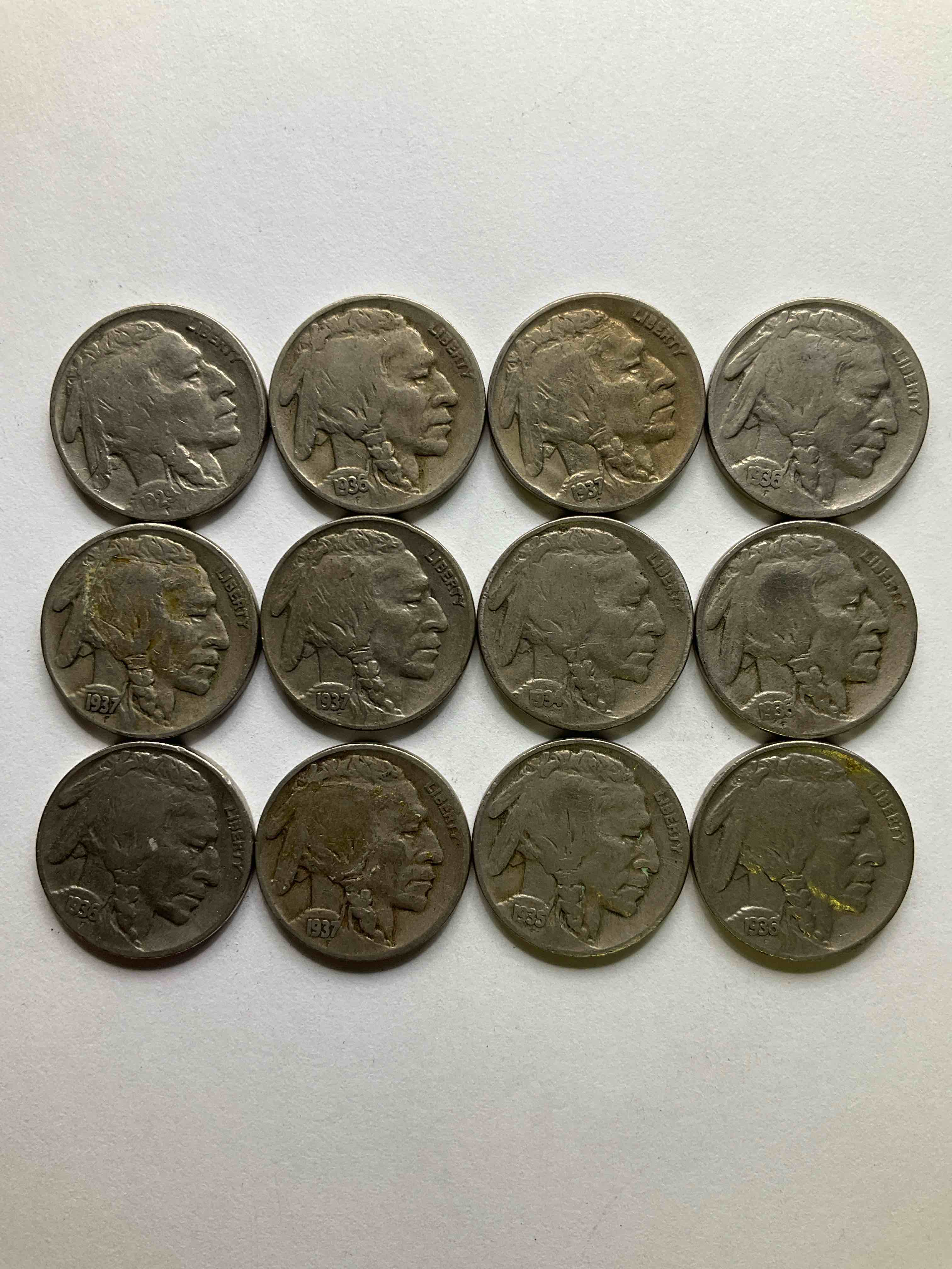 Historic Buffalo Nickels! Indian Head Buffalo Nickels Were Minted From 1913 To 1938 & Have Become A Favorite For Coin Collectors Around The World! Own Pieces Of American History With These Cool Indian Head Buffalo Nickels In Circulated Condition, Most With Visible Dates Which Is Very Rare For Buffalo Nickels!