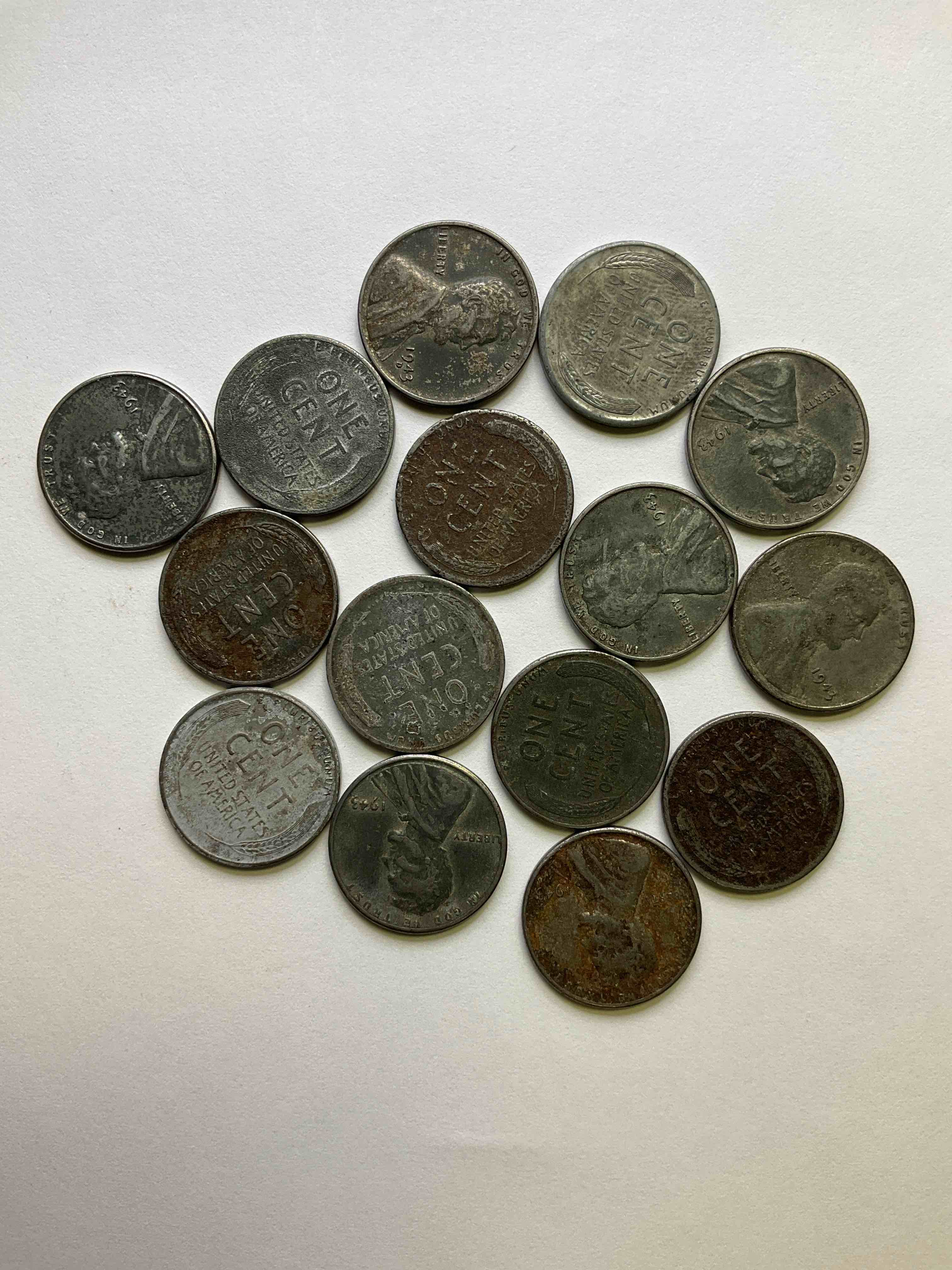 1943 World War Il History! Did You Know That In 1943 Copper Was So Valuable For Making Ammunition That The U.S. Treasury Made Pennies Out Of Steel?! 1943 STEEL Pennies Have Become Valuable, Rare Collector Items! Up For Auction Are Rare WWII Steel Pennies Appearing Circulated. Own Pieces Of World War II History That Are An Awesome Investment!