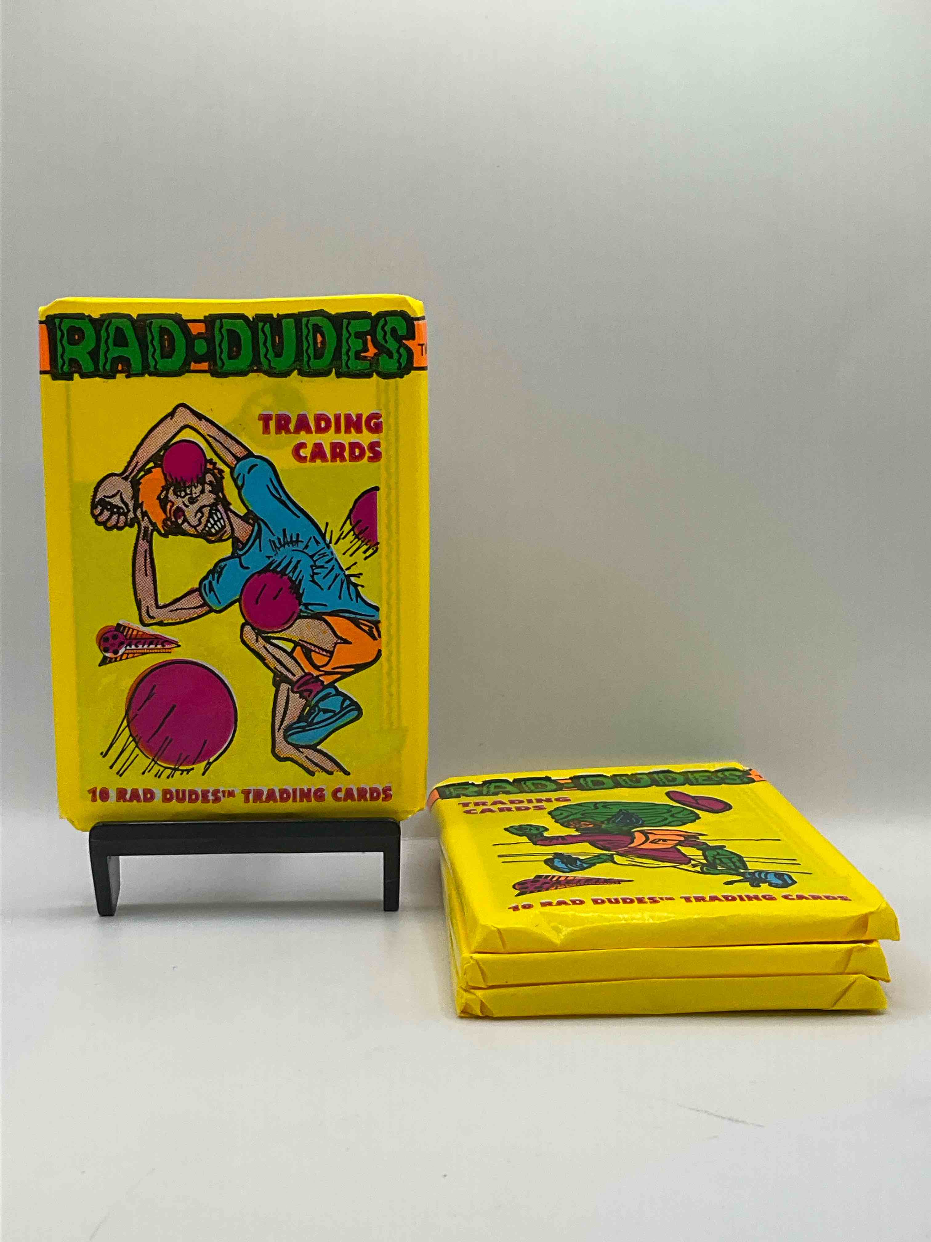 Rad Dude Rarity! 1990 Rad Dudes Trading Cards Unopened Wax Pack, Direct From Original Retail Case! These Packs Are Super Rad And Extremely Rare, Something You Have Likely Never Seen & Will Never See Again! Rare & Radical Dude!
