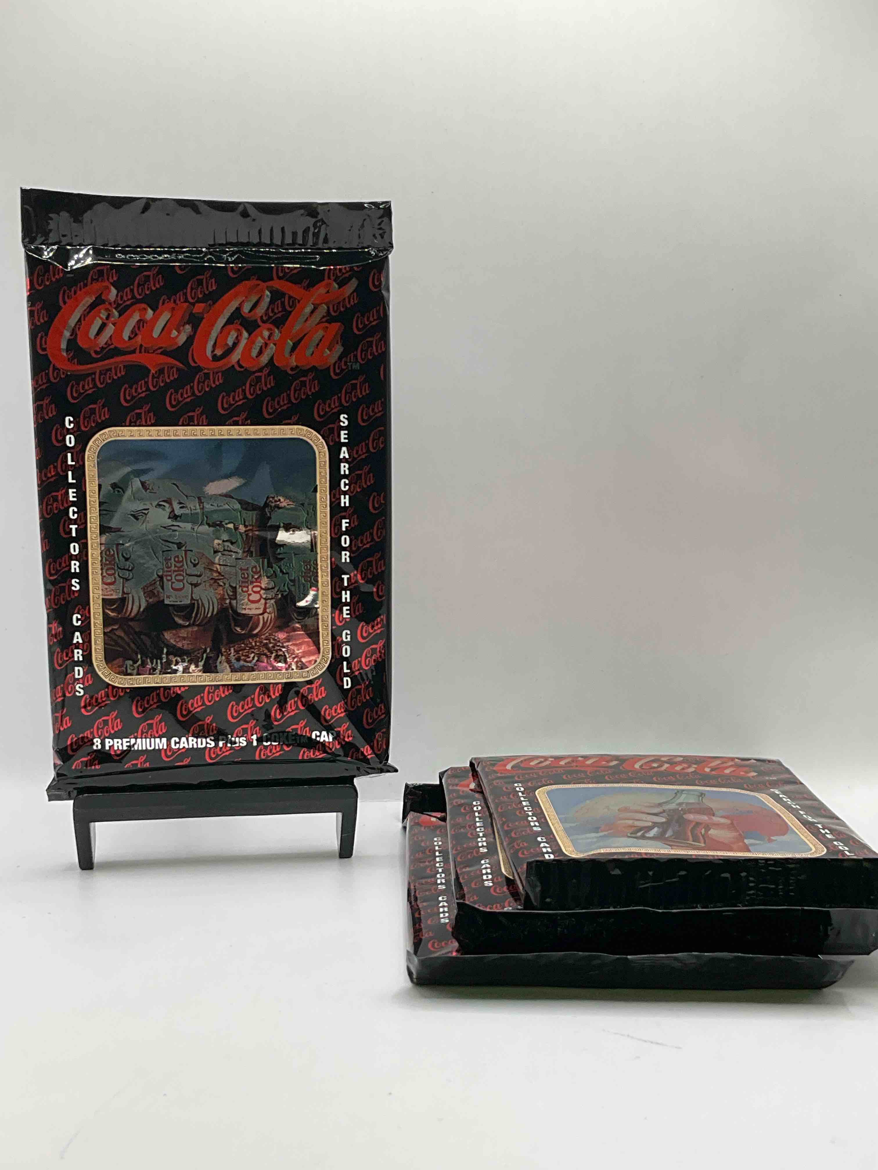Coca Cola Collectors Rejoice! 1994 SERIES ONE Coke Collector Card Sealed Wax Packs, Direct From Original Retail Case! These Cards Are Super Rare & A Must For Coke Collectors! Search For Randomly Inserted Gold Cards, These Packs Are Nearly Impossible To Find!