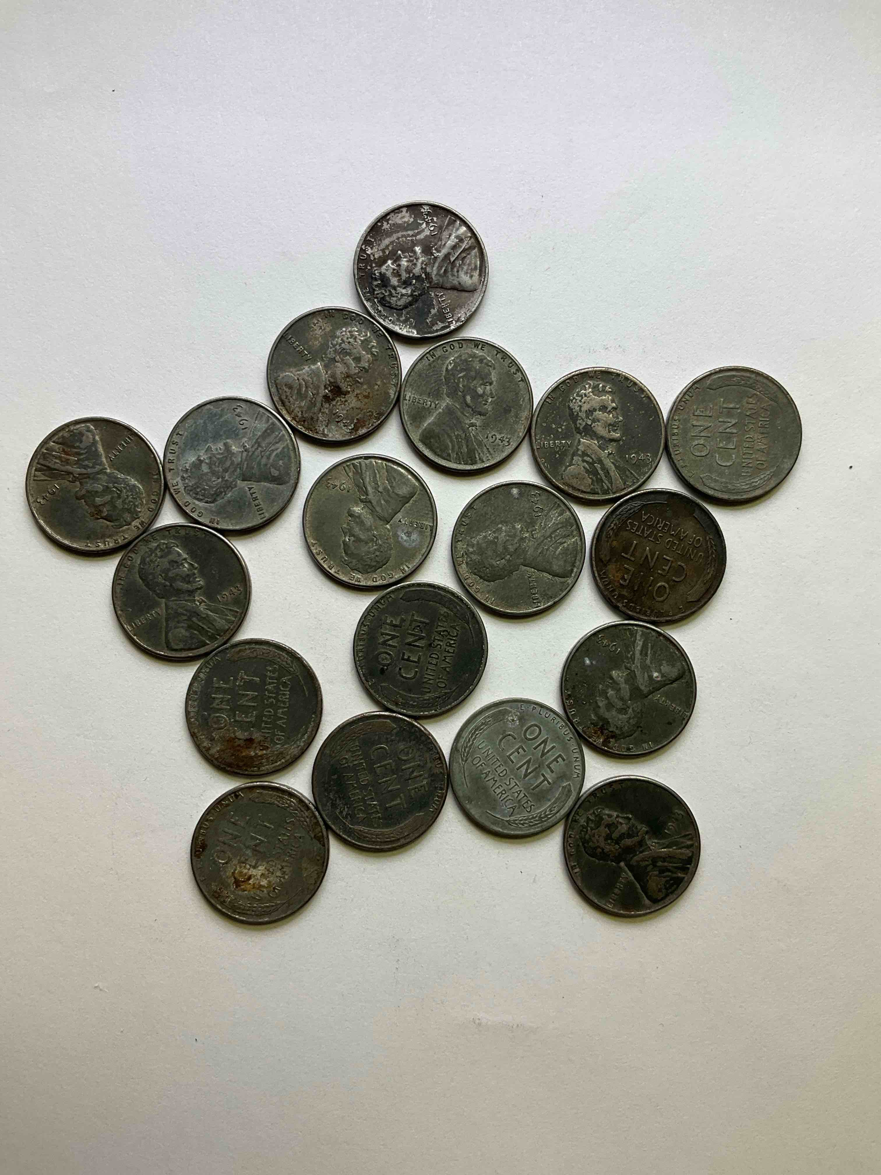 1943 World War Il History! Did You Know That In 1943 Copper Was So Valuable For Making Ammunition That The U.S. Treasury Made Pennies Out Of Steel?! 1943 STEEL Pennies Have Become Valuable, Rare Collector Items! Up For Auction Are Rare WWII Steel Pennies Appearing Circulated. Own Pieces Of World War II History That Are An Awesome Investment!