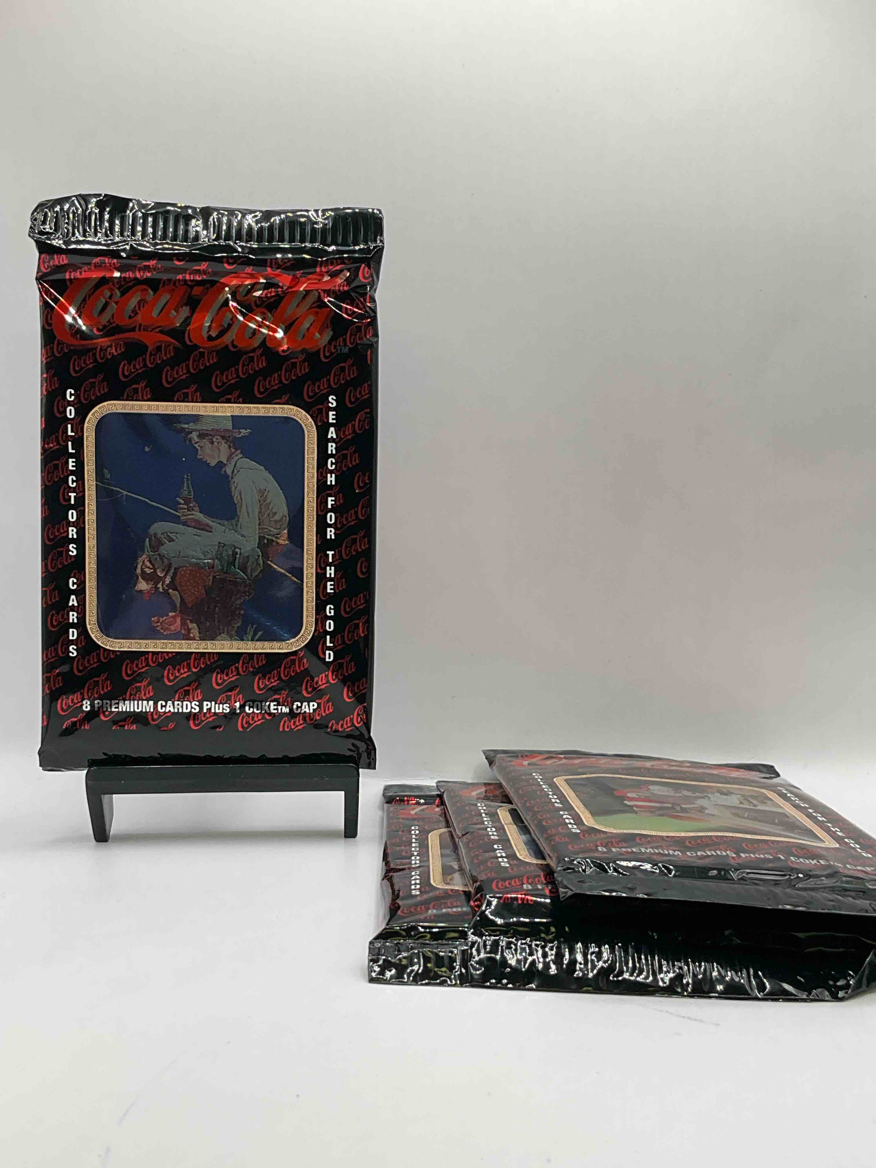 Coca Cola Collectors Rejoice! 1994 SERIES ONE Coke Collector Card Sealed Wax Packs, Direct From Original Retail Case! These Cards Are Super Rare & A Must For Coke Collectors! Search For Randomly Inserted Gold Cards, These Packs Are Nearly Impossible To Find!
