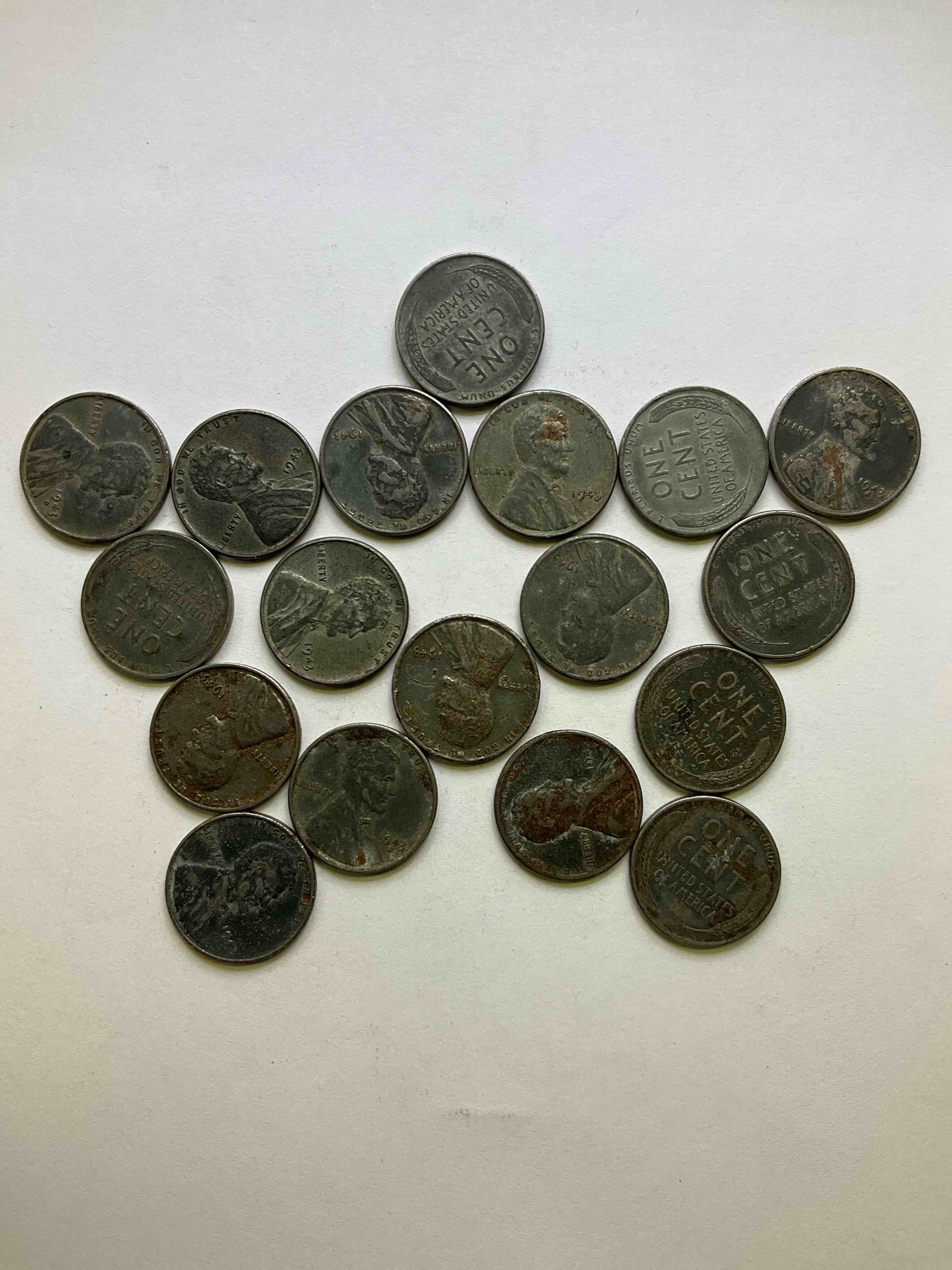 1943 World War Il History! Did You Know That In 1943 Copper Was So Valuable For Making Ammunition That The U.S. Treasury Made Pennies Out Of Steel?! 1943 STEEL Pennies Have Become Valuable, Rare Collector Items! Up For Auction Are Rare WWII Steel Pennies Appearing Circulated. Own Pieces Of World War II History That Are An Awesome Investment!