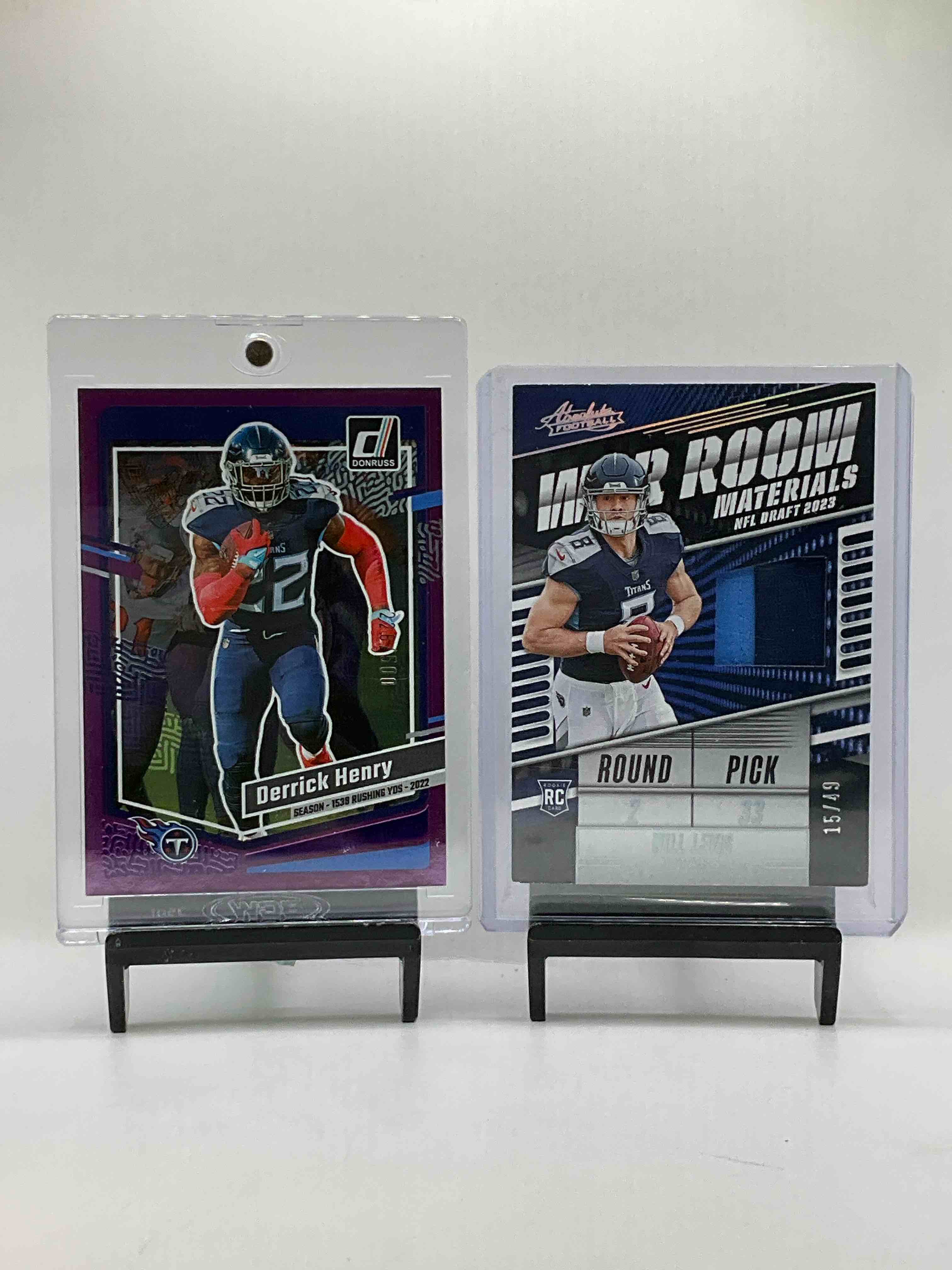 Derrick Henry Donruss Purple /500 Crazy Rare! Will Levis War Room Materials 15/49 Jersey Card! Titans Lovers Rejoice! Crazy Vintage & New Titans! 30 Card Craziness!