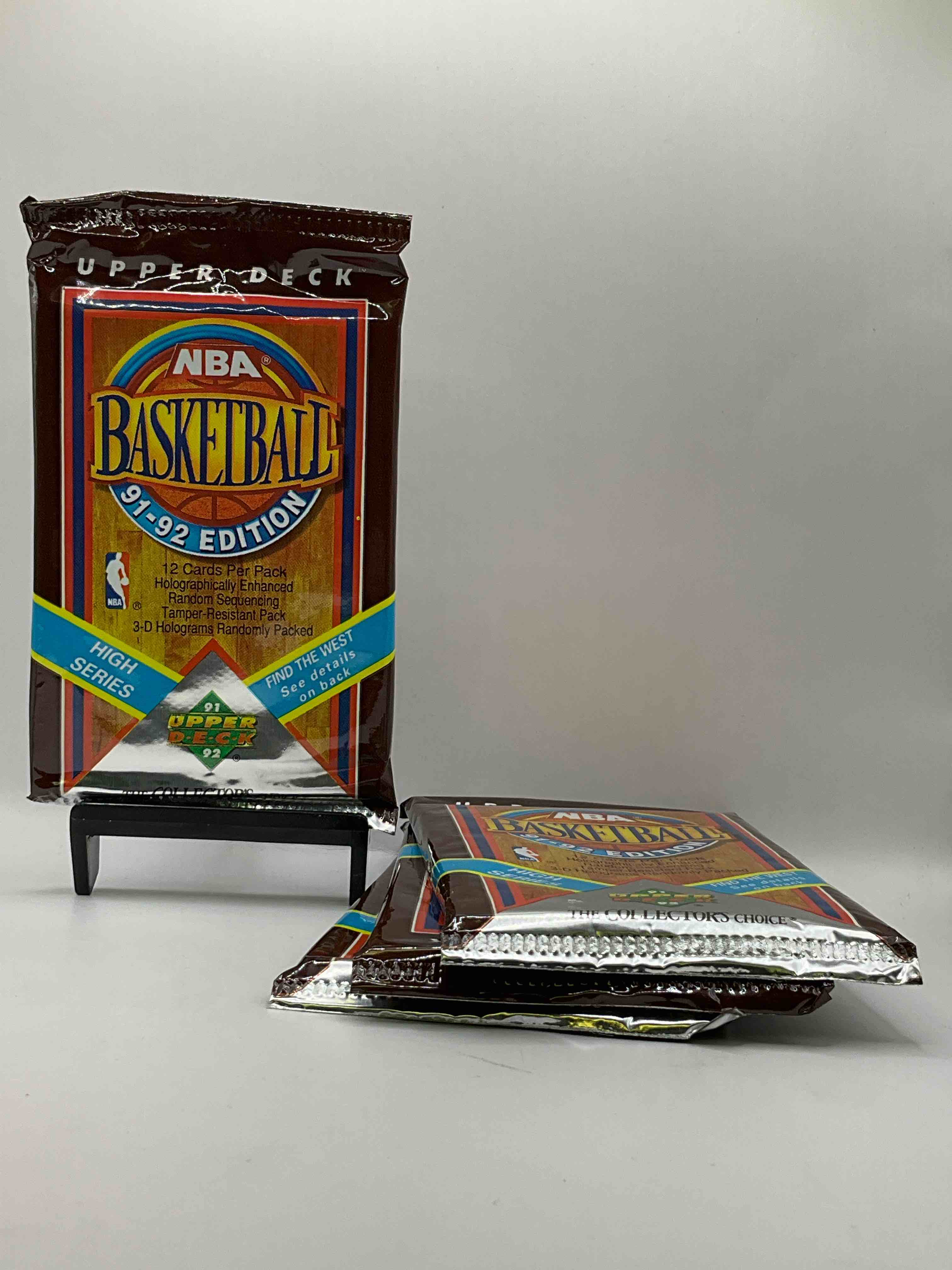 Wow, Find The West! 1991/92 HIGH SERIES Upper Deck NBA Basketball Sealed Pack, Direct From Original Sealed Retail Case! Potential To Find A Jerry West Signature Card Only In This High Series... Super Rare! Also Search For Valuable Michael Jordans & Too Many Great Cards To List! An Awesome Investment In Sports Card Memorabilia! You May Never See These Again, Super Rare!
