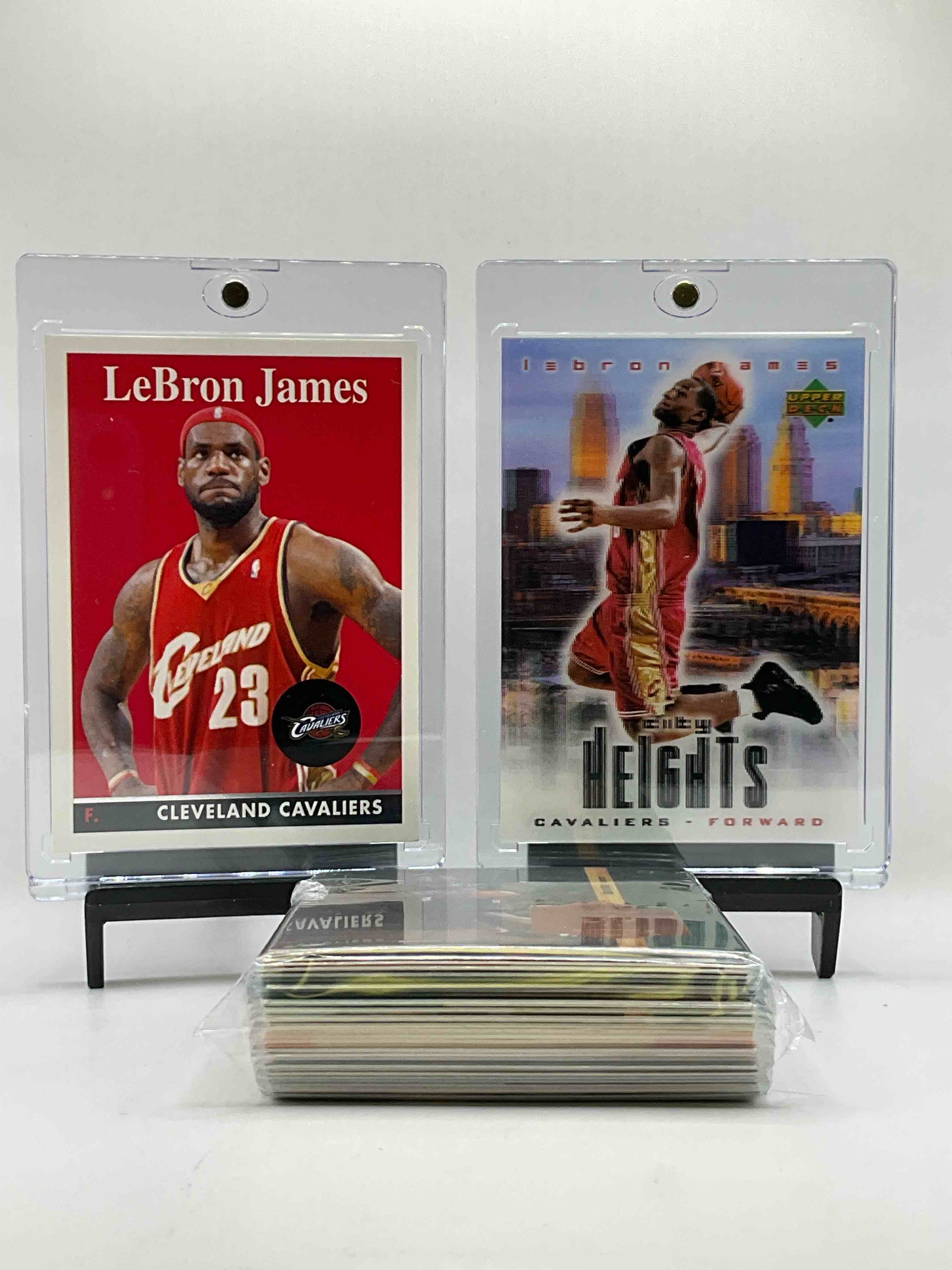 King Of Cleveland!! LeBron James Upper Deck City Heights Rookie & 2008 Topps Cavs Red Heritage Card! Along With 30 Cavs! Numbered, Stars & Rare Cards!