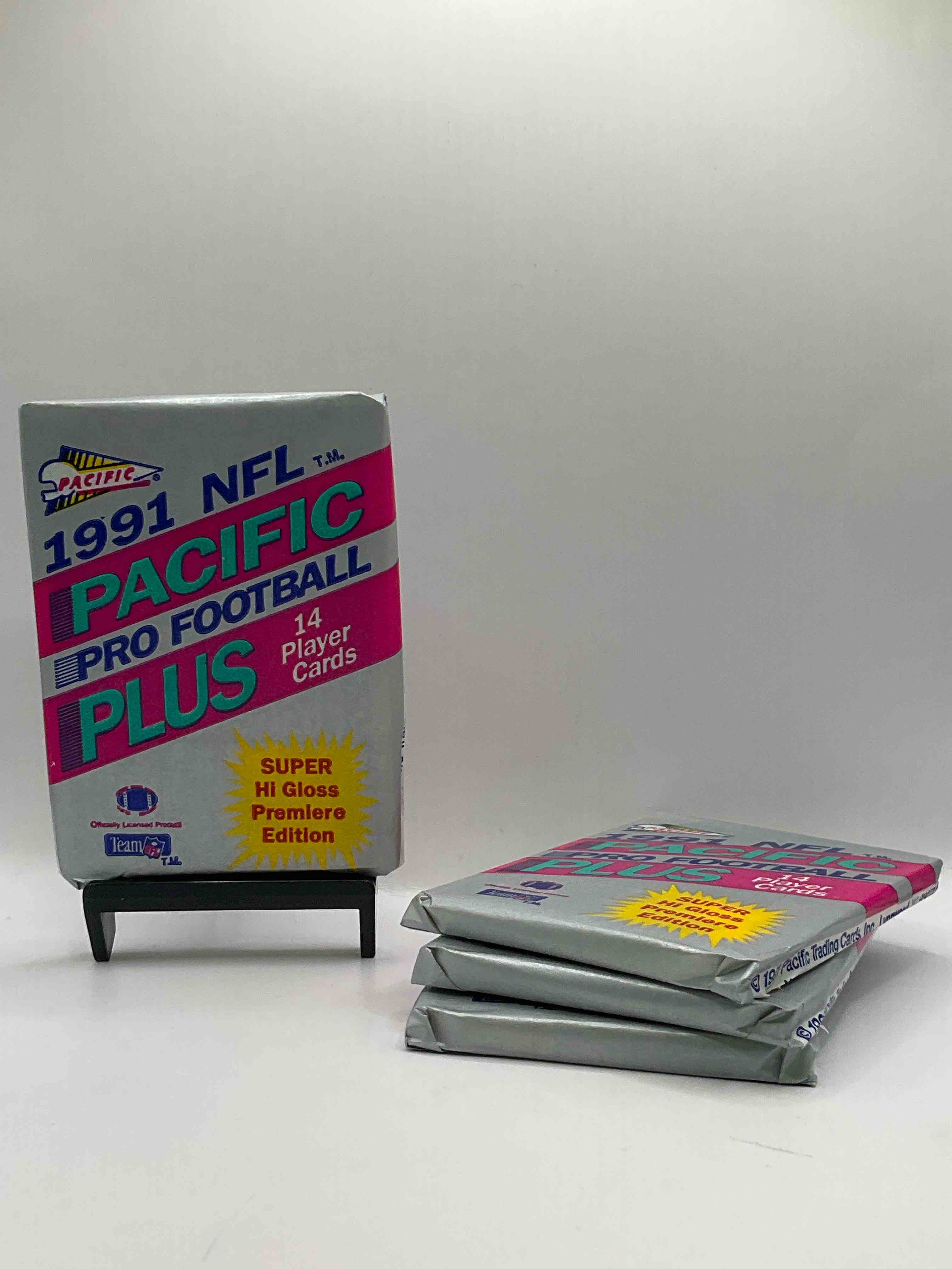 1991 Pacific Football, Something You Hardly Ever See! 1991 Pacific Football Sealed Card Pack, Direct From Original Retail Case. Search For Brett Favre Rookie, Early Barry Sanders, Jerry Rice & So Much More! Hard To Find!