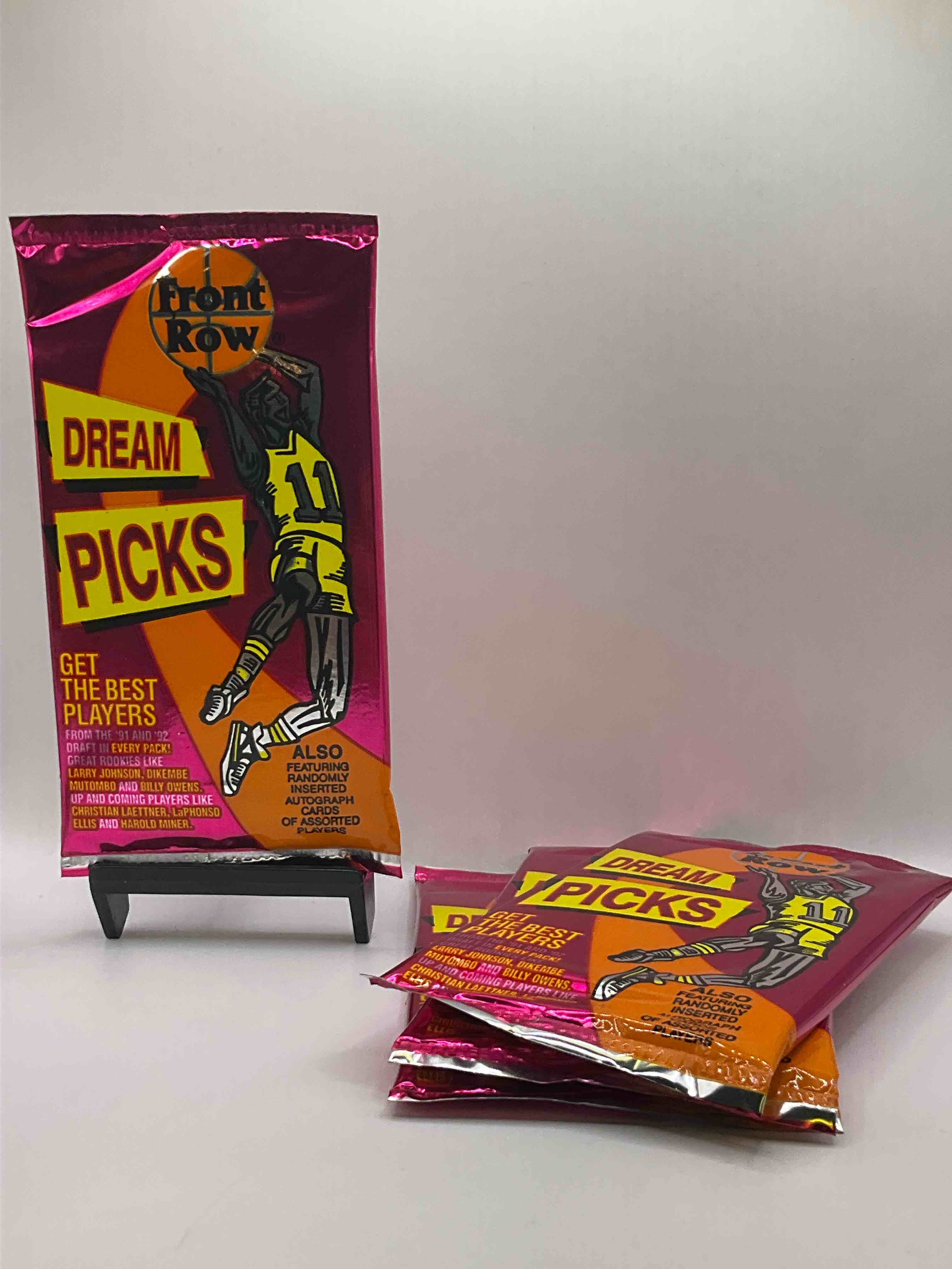 1991 Throwback Rarity! Here's Something You've Probably NEVER Seen! 1991 Front Row College Basketball / NBA Unopened Sealed Packs, Direct From Sealed Original Retail Case! Includes Randomly Inserted Rare Autograph Cards! Front Row Was The "Original" College Jersey Card Packs Back In The Day & Has Long Been Defunct. These Cards Are Becoming Serious Collector Items Due To Their Scarcity. These Things Are Serious Retro! Own Some Great Sports Card History & Something You'l Rarely See Again!