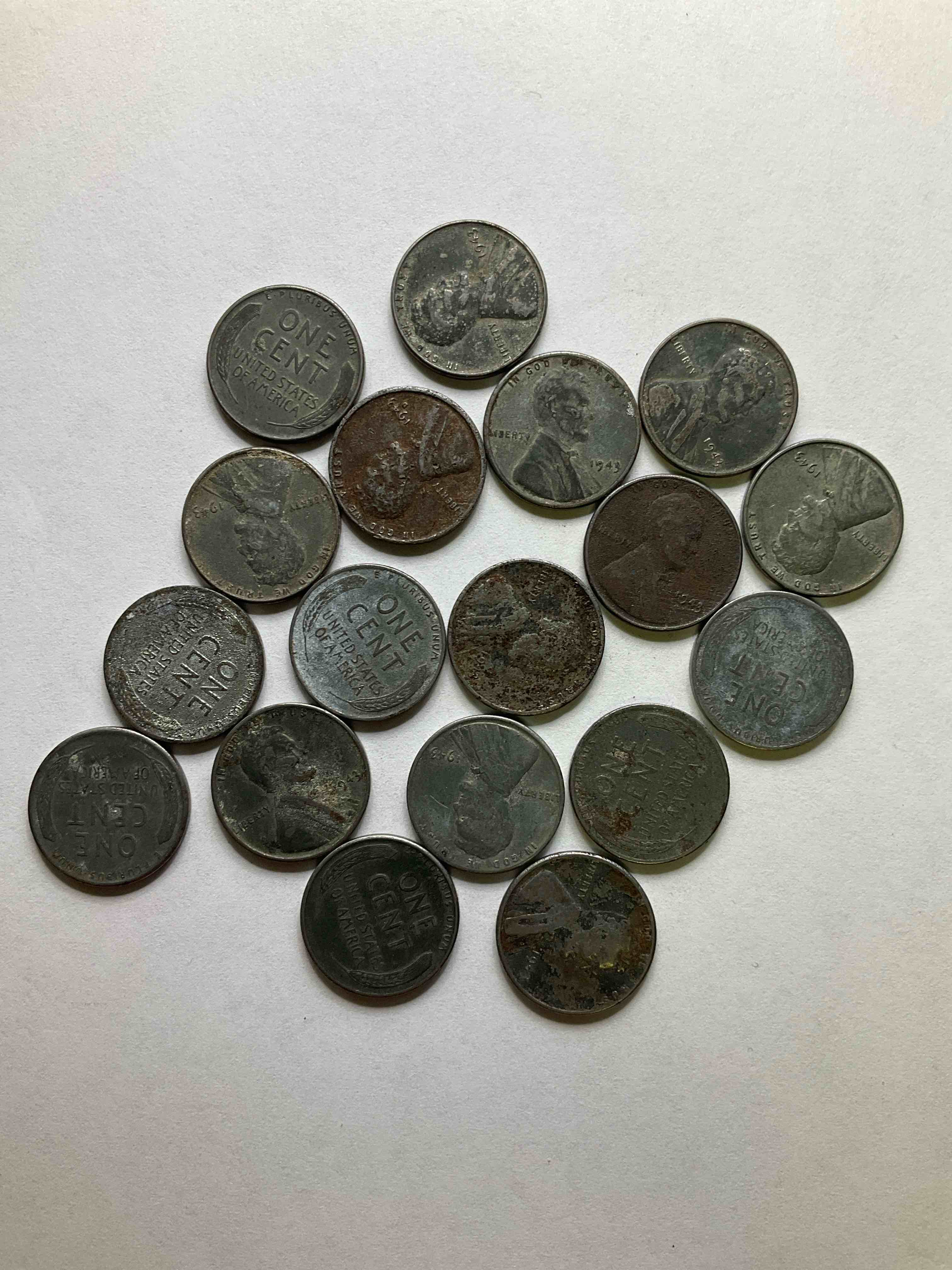 1943 World War Il History! Did You Know That In 1943 Copper Was So Valuable For Making Ammunition That The U.S. Treasury Made Pennies Out Of Steel?! 1943 STEEL Pennies Have Become Valuable, Rare Collector Items! Up For Auction Are Rare WWII Steel Pennies Appearing Circulated. Own Pieces Of World War II History That Are An Awesome Investment!
