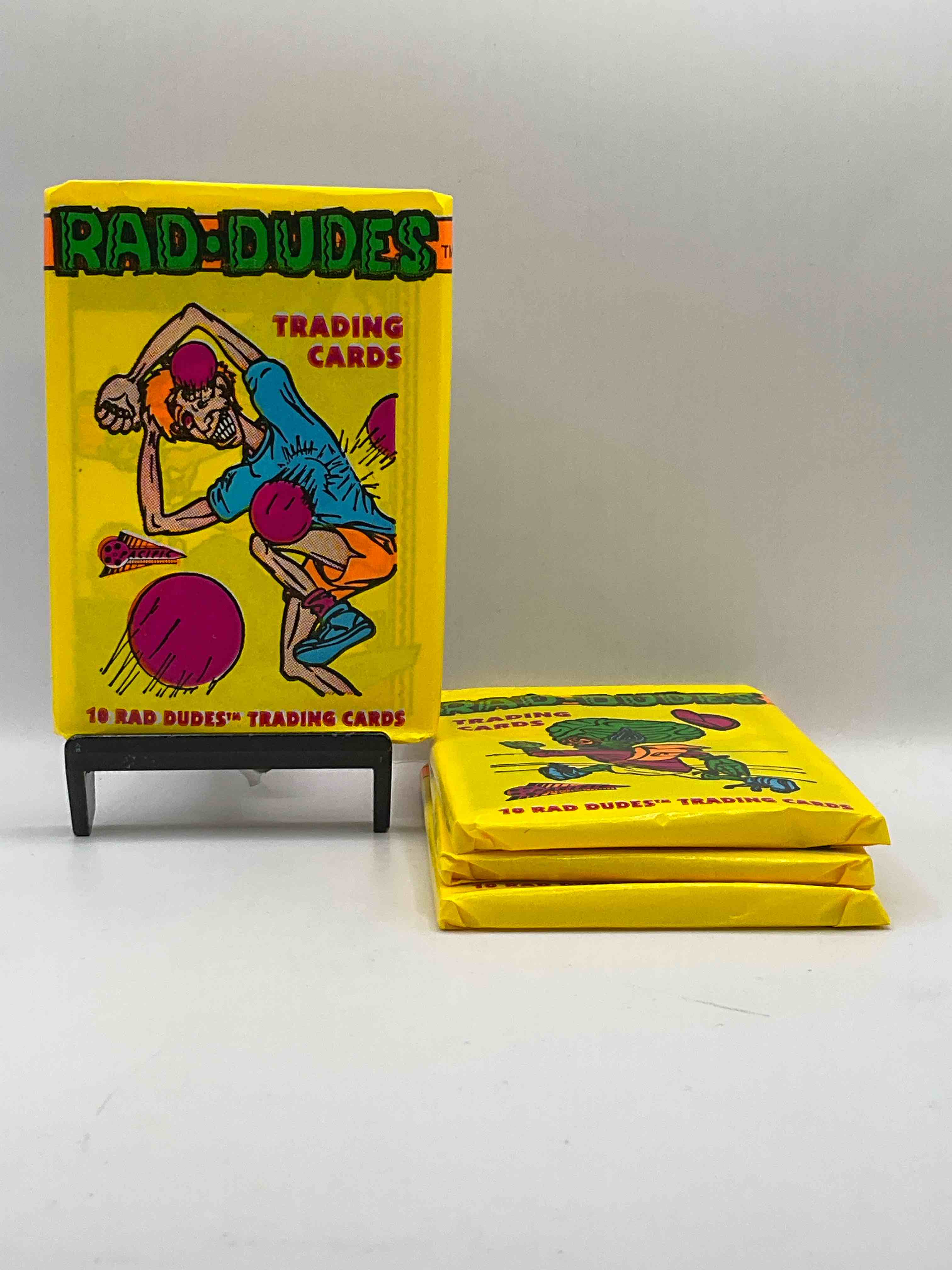 Rad Dude Rarity! 1990 Rad Dudes Trading Cards Unopened Wax Pack, Direct From Original Retail Case! These Packs Are Super Rad And Extremely Rare, Something You Have Likely Never Seen & Will Never See Again! Rare & Radical Dude!