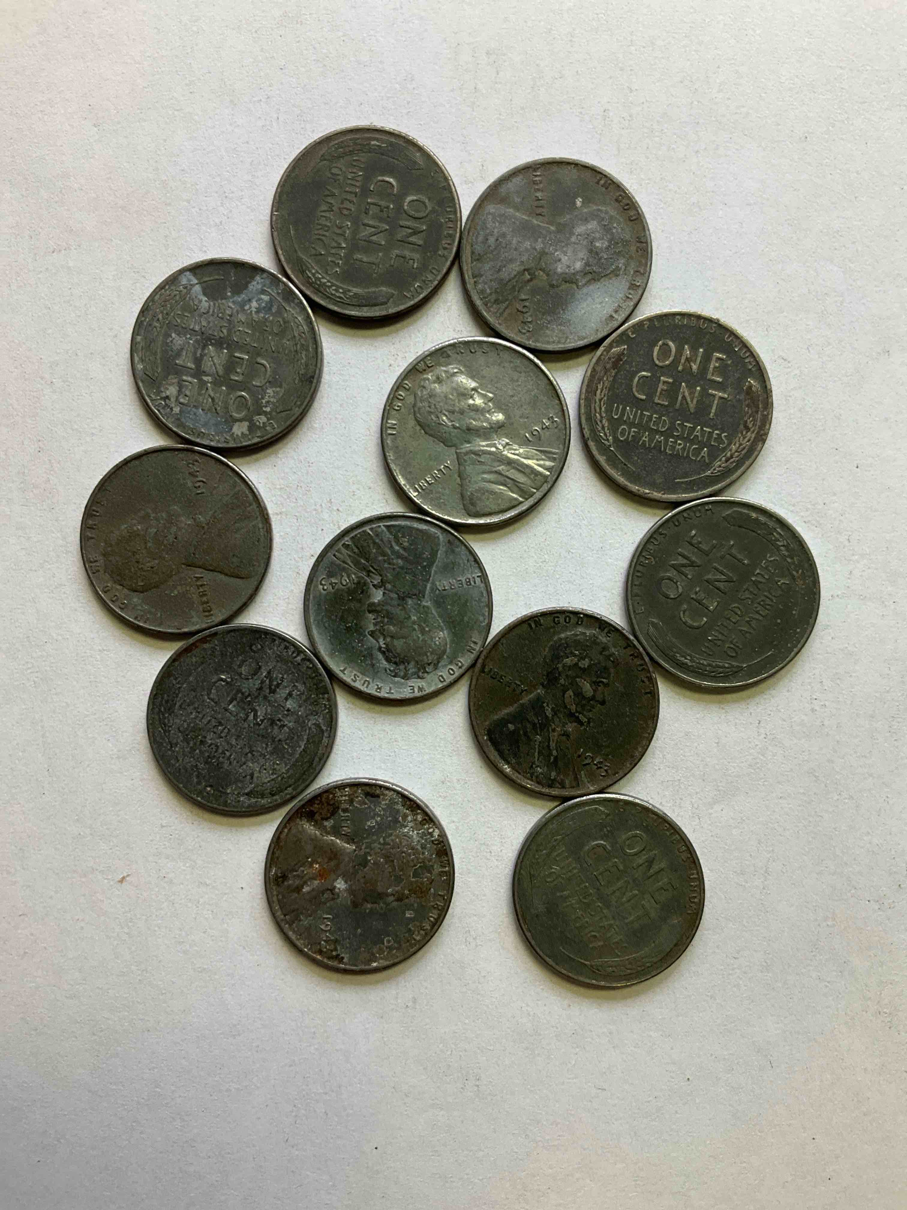 1943 World War Il History! Did You Know That In 1943 Copper Was So Valuable For Making Ammunition That The U.S. Treasury Made Pennies Out Of Steel?! 1943 STEEL Pennies Have Become Valuable, Rare Collector Items! Up For Auction Are Rare WWII Steel Pennies Appearing Circulated. Own Pieces Of World War II History That Are An Awesome Investment!