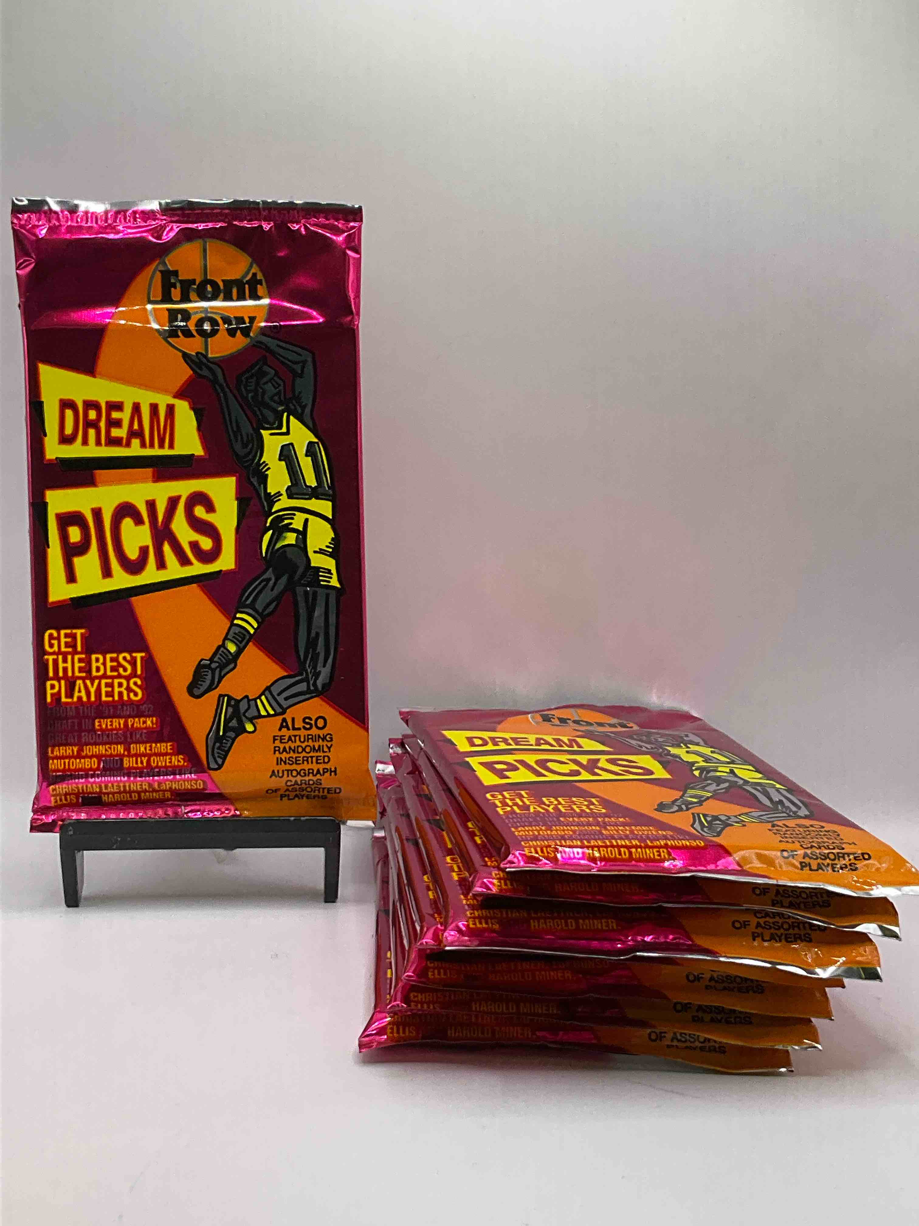 1991 Throwback Rarity! Here's Something You've Probably NEVER Seen! 1991 Front Row College Basketball / NBA Unopened Sealed Packs, Direct From Sealed Original Retail Case! Includes Randomly Inserted Rare Autograph Cards! Front Row Was The "Original" College Jersey Card Packs Back In The Day & Has Long Been Defunct. These Cards Are Becoming Serious Collector Items Due To Their Scarcity. These Things Are Serious Retro! Own Some Great Sports Card History & Something You'l Rarely See Again!