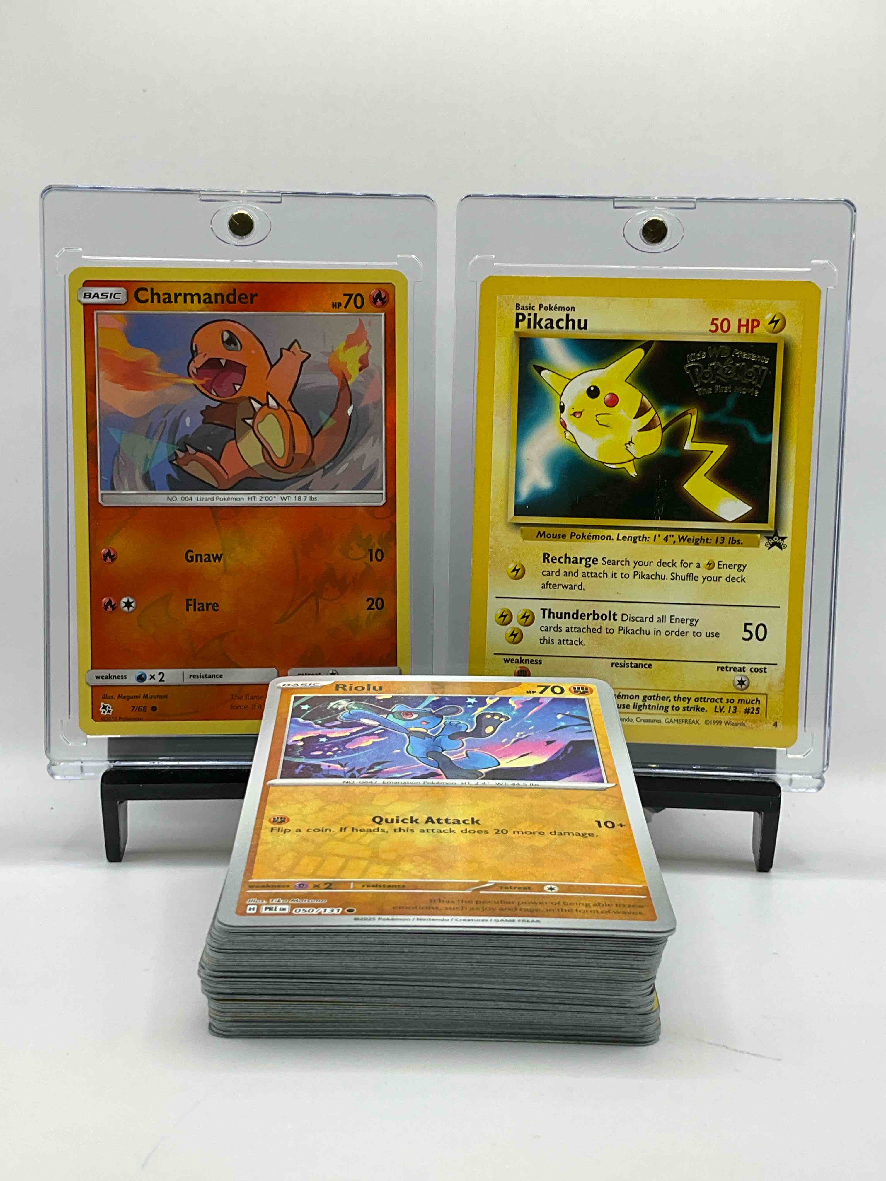 Pokemon Craziness! Charmander Holo From 2019 & Rare 1995 Pikachu Pokemon Cards! 50 Card Lot Filled With Holos, Commons, Heroes & More! Insane!