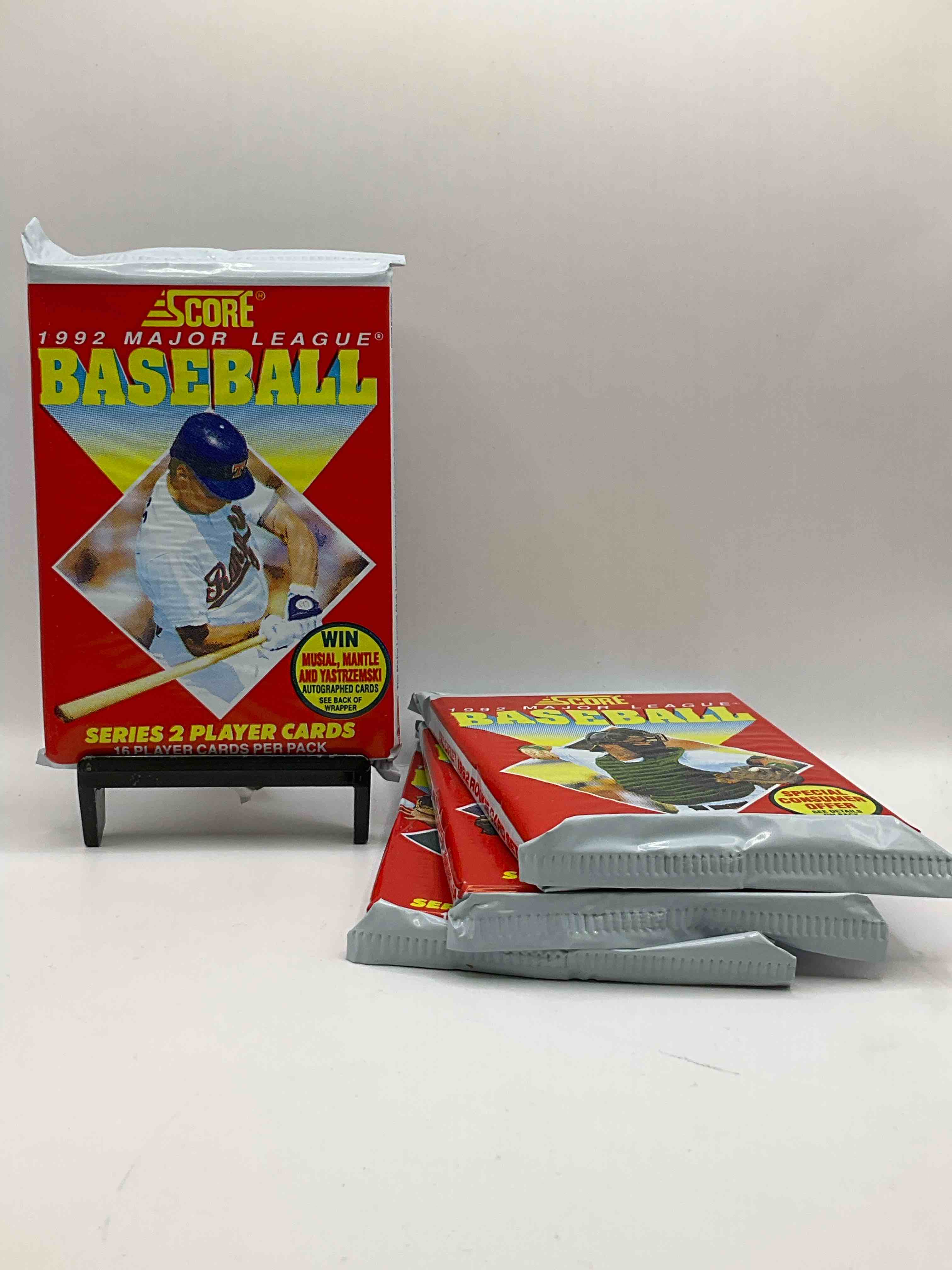 Mantle, Musial Or Yastrzemski Autograph!? 6,496 Randomly Inserted Signature Cards In The Packs From This Year Of Any Of These Players! 1992 Score Baseball Craziness! Series 2, See What You Get!